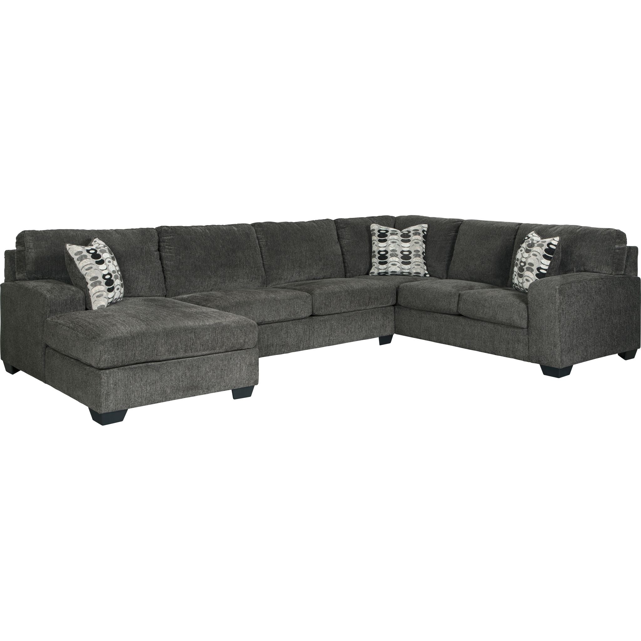 Ballinasloe 3-Piece Sectional Sofa with Chaise Lounge | Modern L-Shaped Couch for Living Room, Family Room & Apartment | Comfortable Fabric Sectional with Reversible Chaise