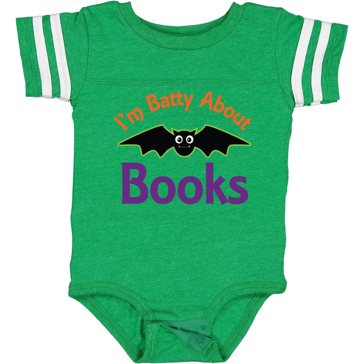 Batty About Books Baby Bodysuit - Cute Bat Design Cotton Infant Onesie for Book Lovers & Halloween - Perfect Gift for Newborns, Baby Showers & Storytime
