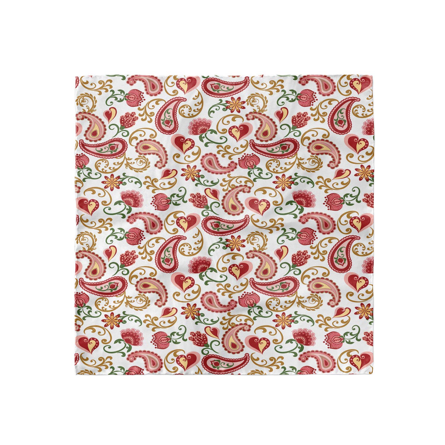 Ambesonne Paisley Hair Scarf - Stylish Rose Pattern Head Wrap for Women, Boho Fashion Accessory, Perfect for Yoga, Beach & Everyday Wear