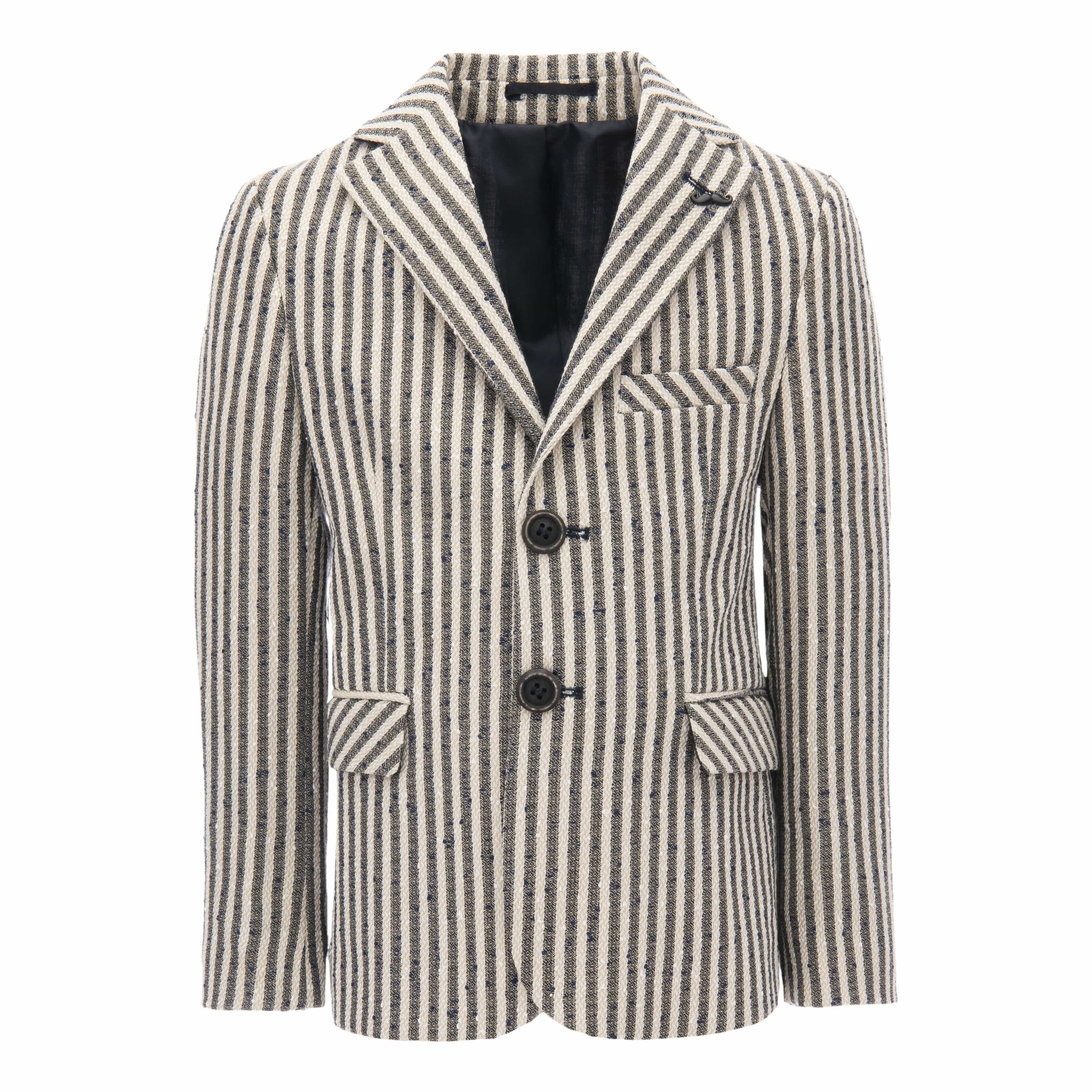 Stylish Beige Double Striped Blazer for Women - Office Wear & Business Casual Outfits | Perfect for Work, Meetings & Professional Events