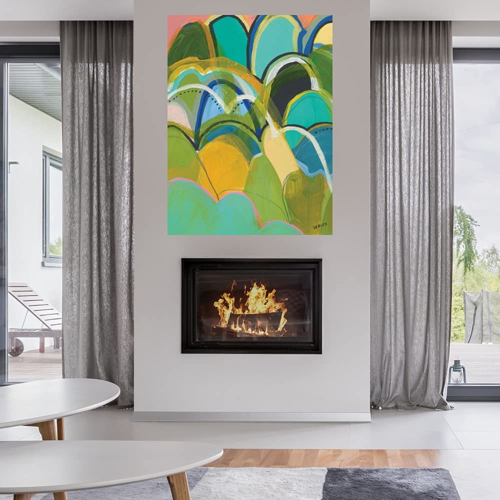 Break On Through No. 1 Canvas Wall Art - Premium Fine Art Painting by Jan Weiss - Modern Home Decor for Living Room, Bedroom, Office - Ready to Hang 35