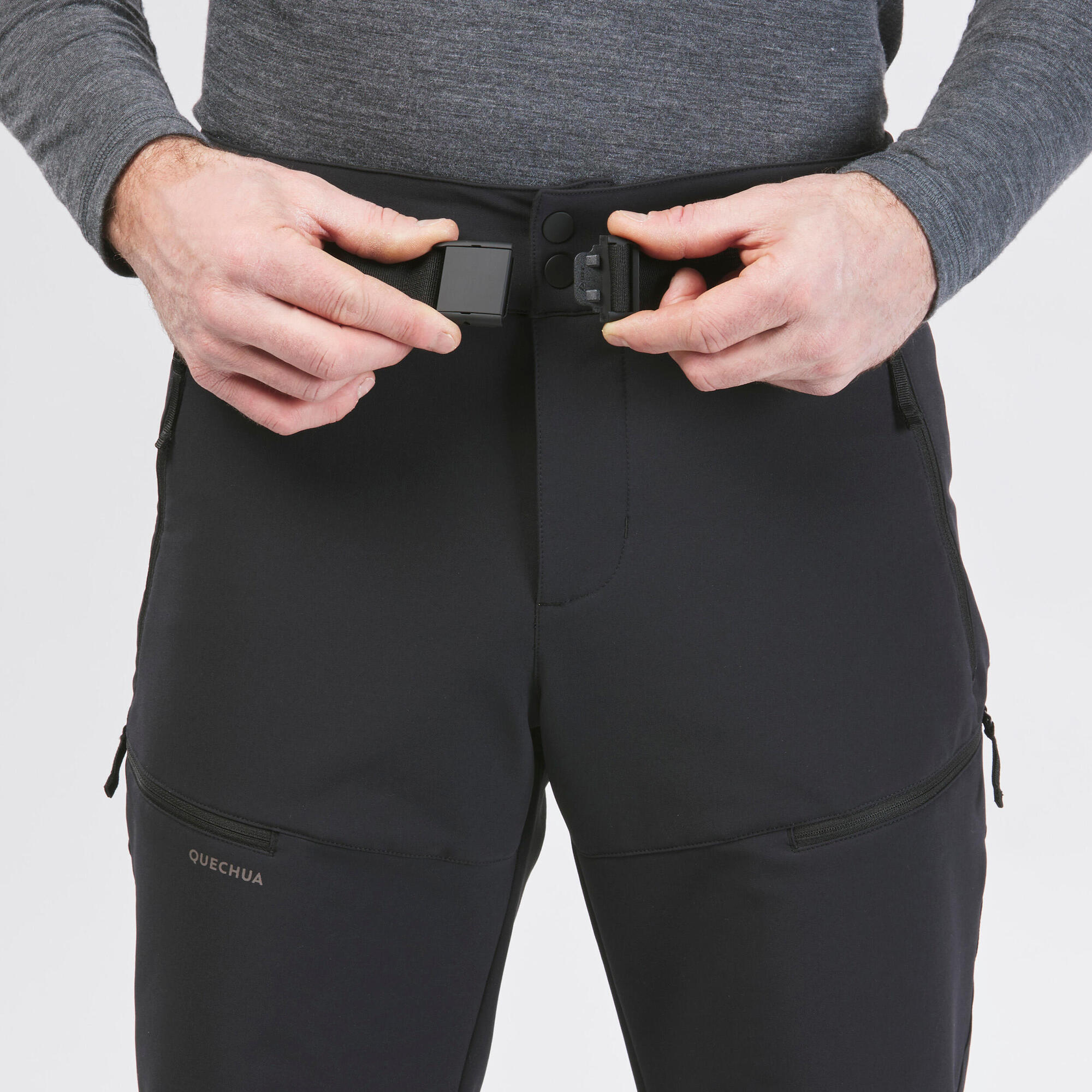 Quechua Men's SH100 Water-Repellent Hiking Pants - Lightweight Quick-Dry Outdoor Trekking Trousers for Camping & Mountain Climbing