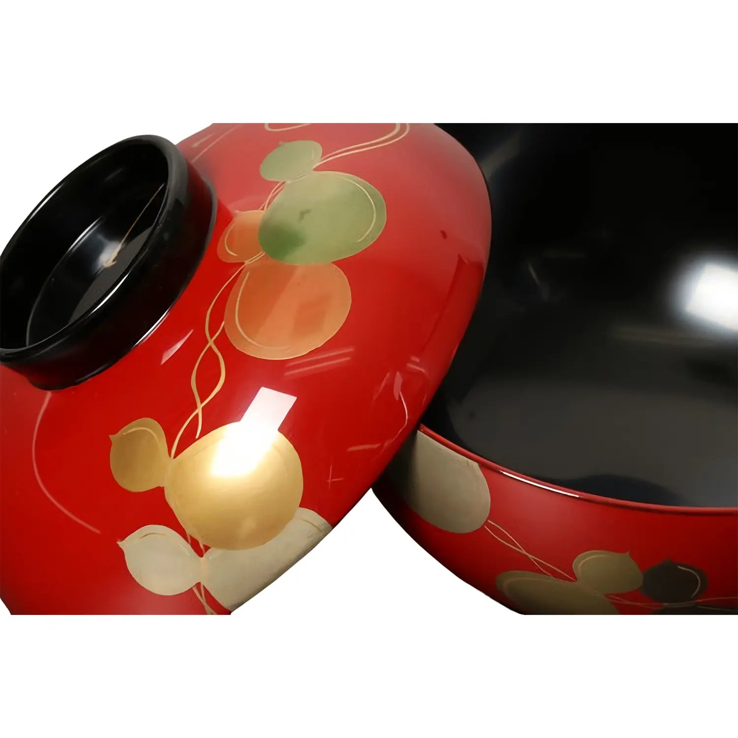Echizen Shikki Makie Synthetic Resin Couple Soup Bowls Set of 6 - Japanese Lacquerware Gourd Design for Asian Cuisine, Ramen & Special Occasions