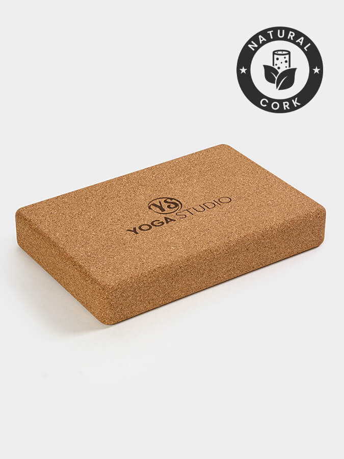 Premium Cork Yoga Block for Stability & Support - Non-Slip Eco-Friendly Yoga Brick for Home & Studio Practice - Ideal for Yoga, Pilates & Meditation Exercises