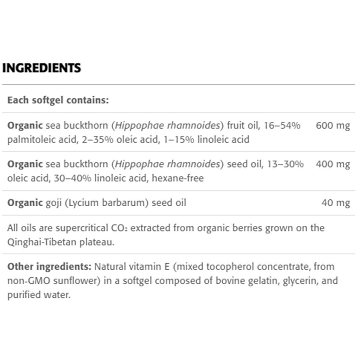 New Roots Seabuckthorn Oil 30 Softgels - Organic Omega 7 Supplement for Skin, Hair & Heart Health - Daily Immune Support & Antioxidant Boost