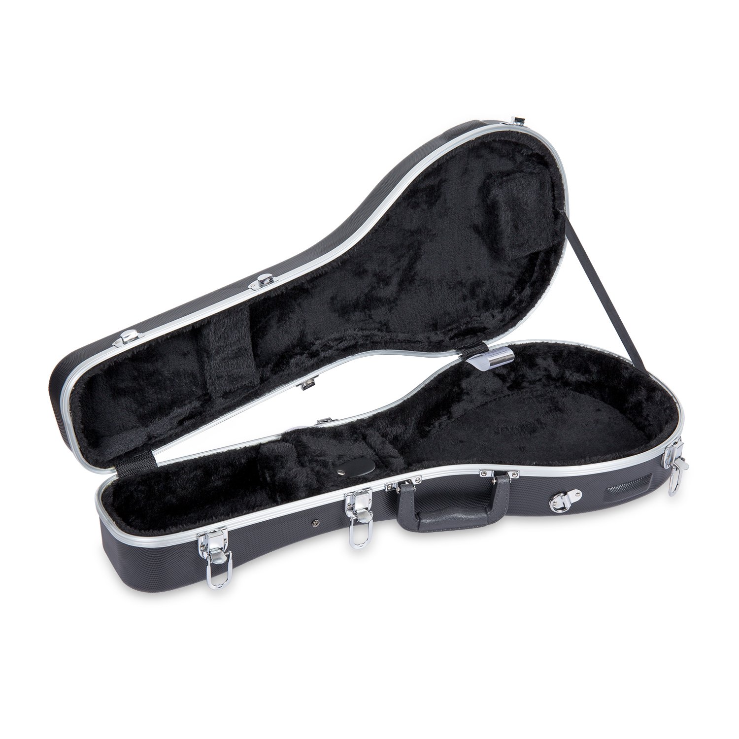 Crossrock CRA860MABK A-Style Mandolin Case - ABS Molded Hardshell with Backpack Straps, Black | Perfect for Travel, Gigging & Instrument Protection