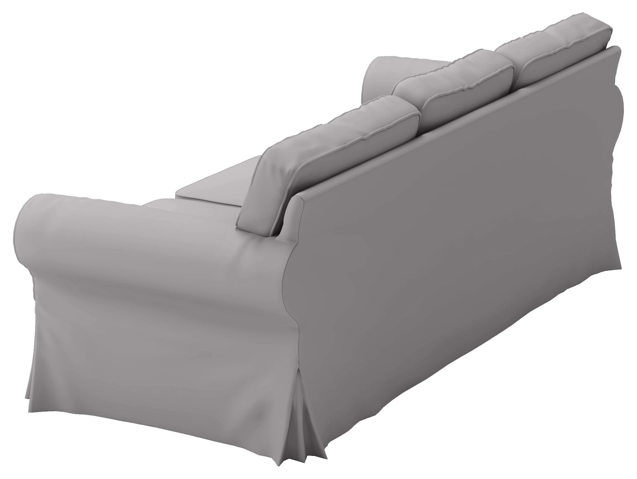 Heavy Cotton Ektorp 3-Seat Sofa Slipcover - Durable Light Gray Replacement Cover Compatible with IKEA Ektorp Three-Seat Sofa | Perfect for Living Room, Bedroom, or Home Office Furniture Protection