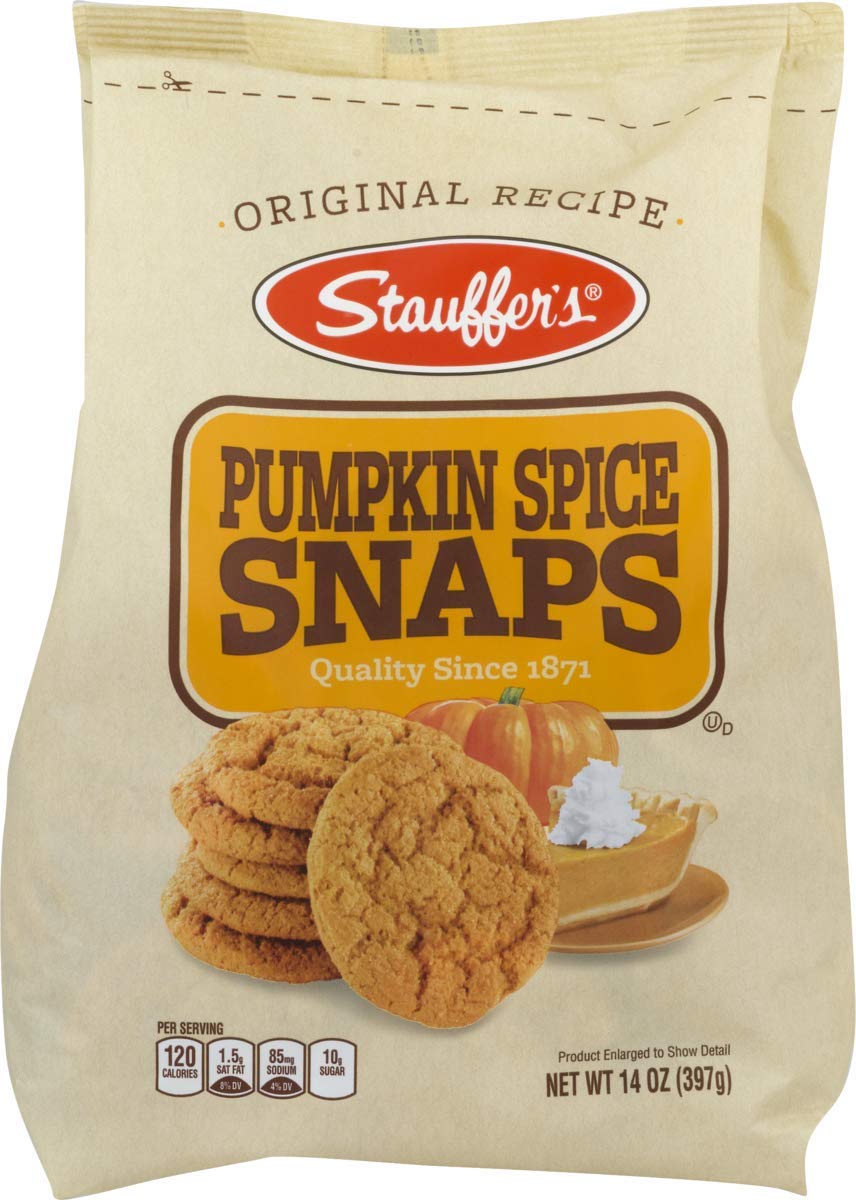 Stauffer's Cookies - Apple Pie Snaps & Pumpkin Spice Snacks, 4-Pack (14 oz Bags) | Perfect for Holiday Baking, School Lunches & Office Snacks