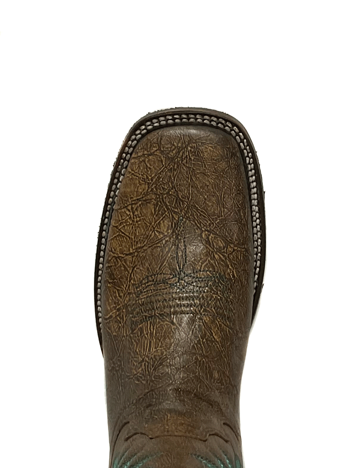 Circle G L5722 Women's Western Cowgirl Boots - Embroidered Wide Square Toe, Rubber Sole, Comfortable Peanut Color - Perfect for Rodeo, Country Dancing & Casual Wear