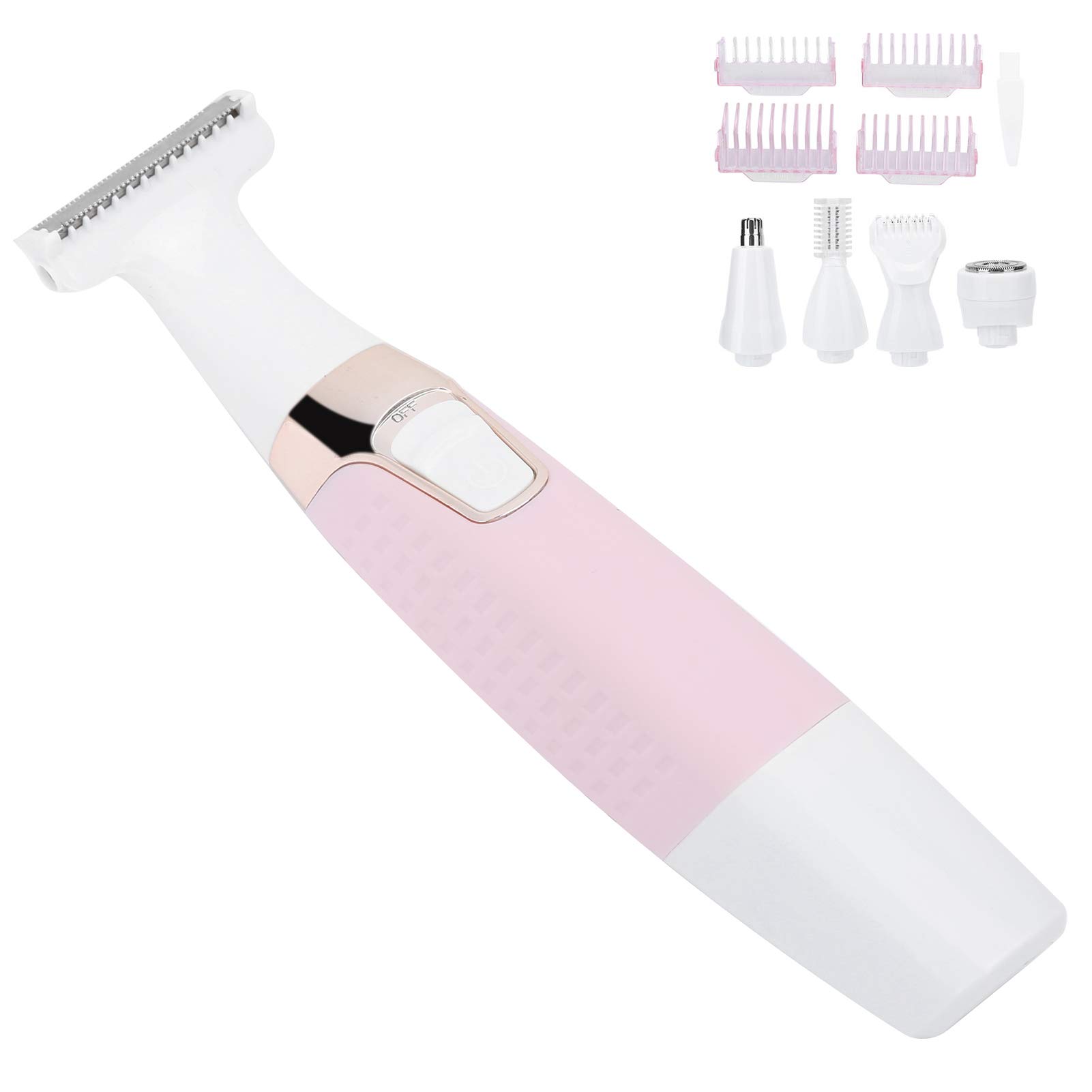 5-in-1 Electric Hair Removal Device for Women - Painless Body Depilator, Eyebrow Trimmer & Facial Razor with Comb | USB Rechargeable | Perfect for Legs, Arms, Bikini Line & Facial Hair Removal at Home