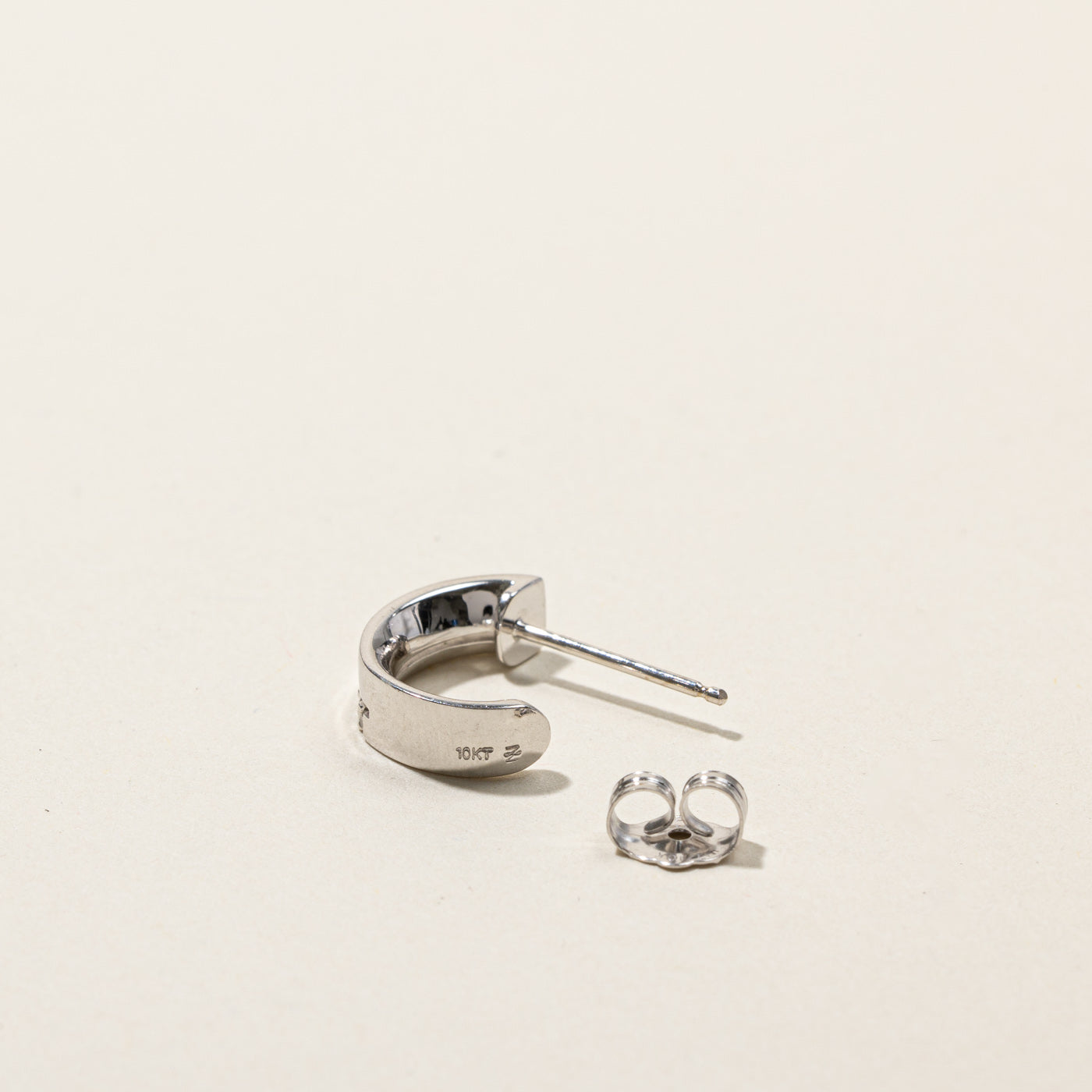 0.12ctw Diamond Semi Huggie Earrings for Women - 14K Gold Hoop Earrings for Everyday Wear & Special Occasions