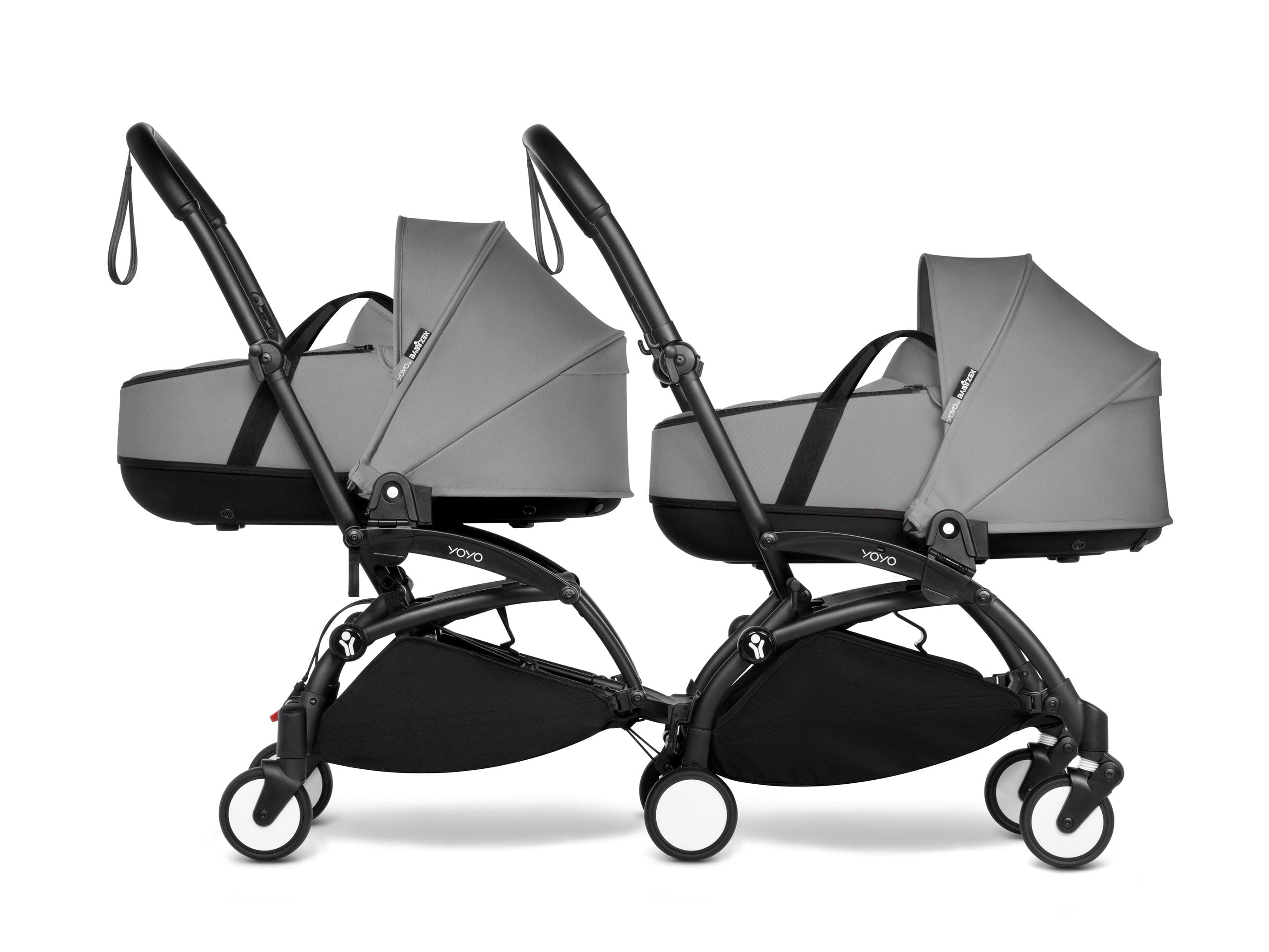 Stokke YOYO 3 Double Stroller with Bassinet - Lightweight Compact Travel Stroller for Twins - Perfect for Air Travel, City Walks & Outdoor Adventures