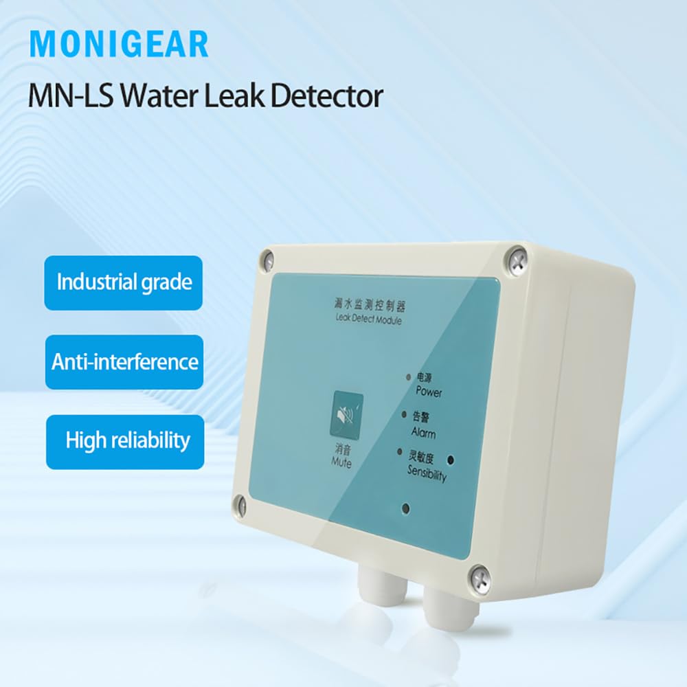 Zone Water Leak Detector with 5m Sensor Cable - Smart Home Water Alarm for Basement, Bathroom & Kitchen - Early Flood Detection System for Pipe Leaks & Appliance Overflow Protection