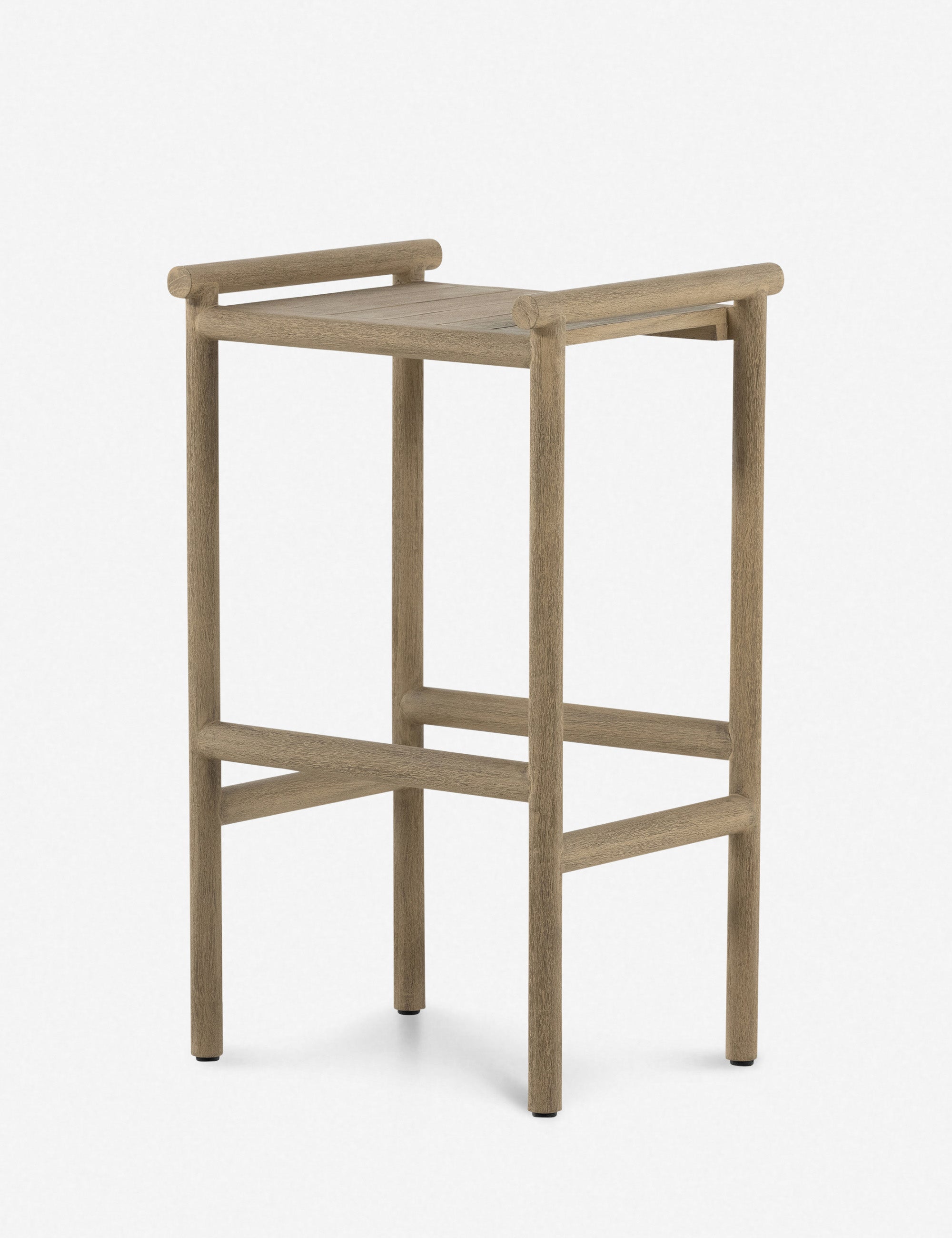 Avan Indoor Outdoor Bar Stool - Adjustable Height Counter Stool for Kitchen Island, Patio, and Dining Room - Rustic Wood & Metal Barstools Set of 2