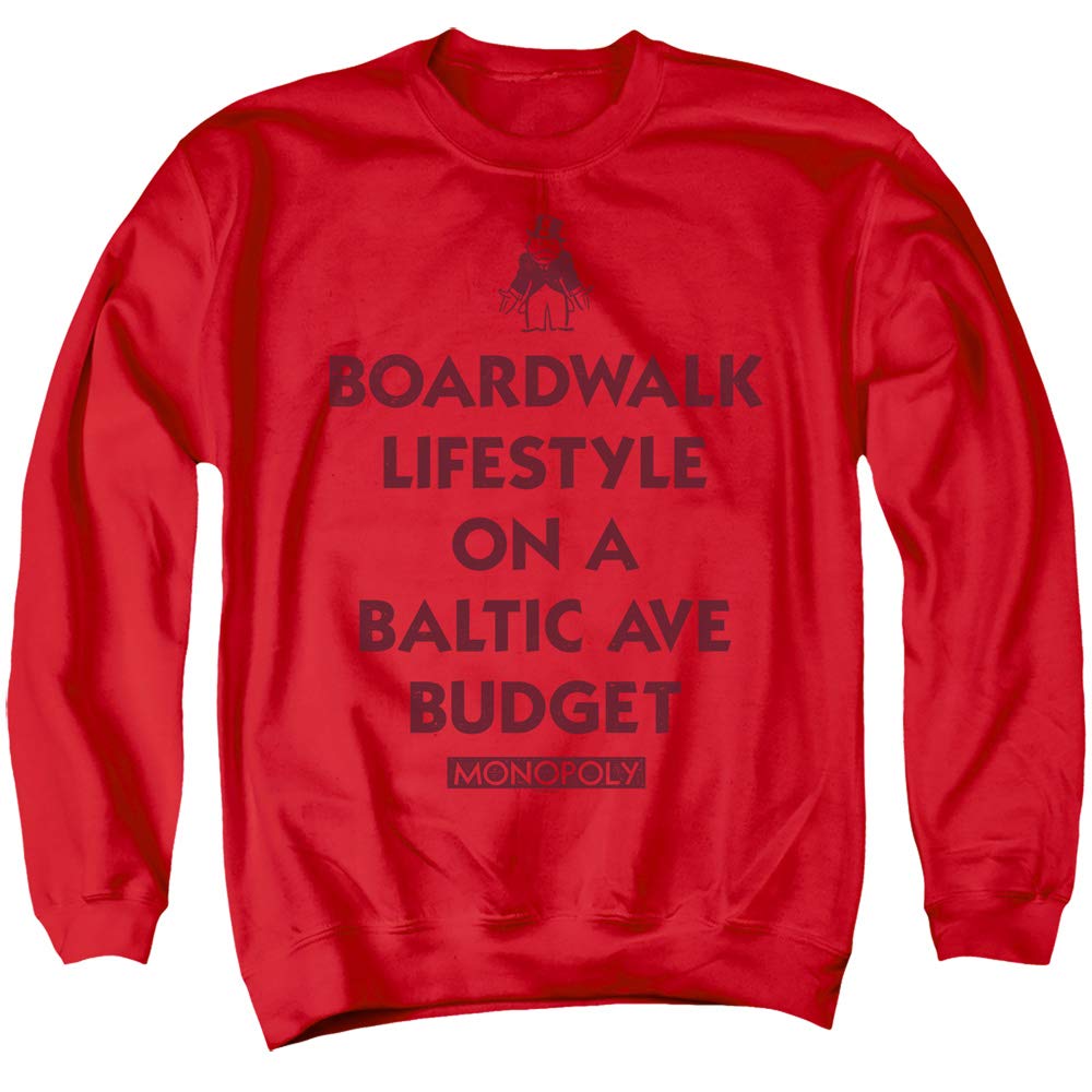 Monopoly Lifestyle Vs Budget Unisex Crewneck Sweatshirt - Comfortable Casual Pullover for Men & Women - Perfect for Gaming Nights, Lounge Wear & Street Fashion