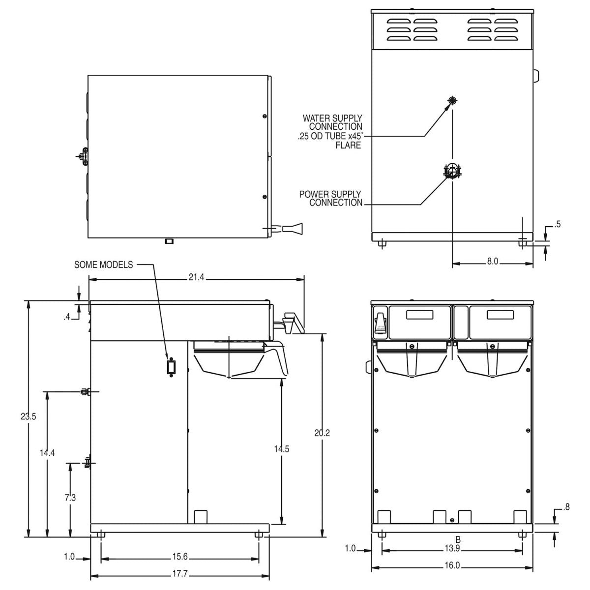 BUNN AXIOM® Twin APS Airpot Coffee Brewer System 38700.0013 - Commercial Coffee Dispenser for Offices, Cafes & Catering Events