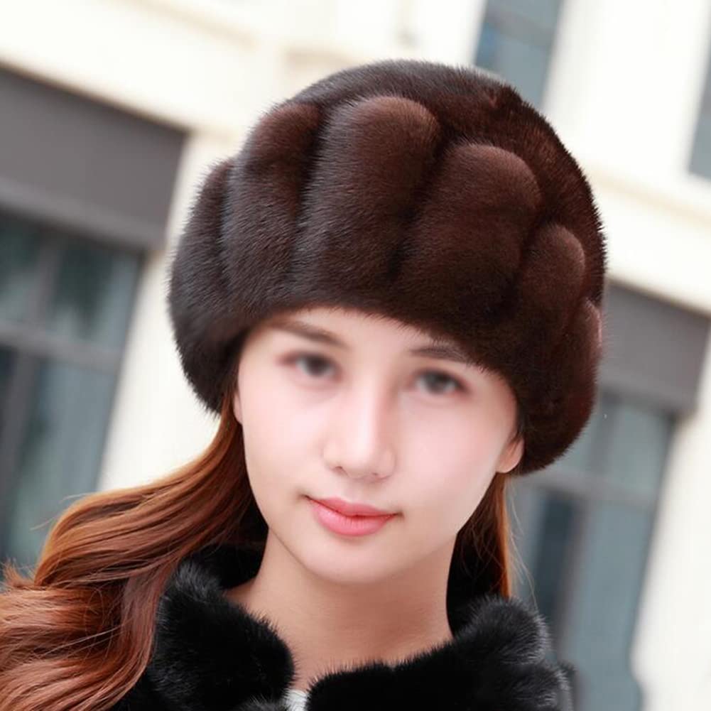 Women's Beret Winter Hat - Warm Russian Ushanka Trapper Hunting Cap for Cold Weather - Cozy Outdoor Winter Accessory for Mom, Skiing & Snow Activities