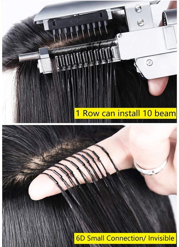 6D Machine Quick No-Track Groove Human Hair Extensions - 10 Rows, Blonde, 26 Inches | Real Human Hair for Seamless Blending & Volume | Perfect for Parties, Weddings & Everyday Styling