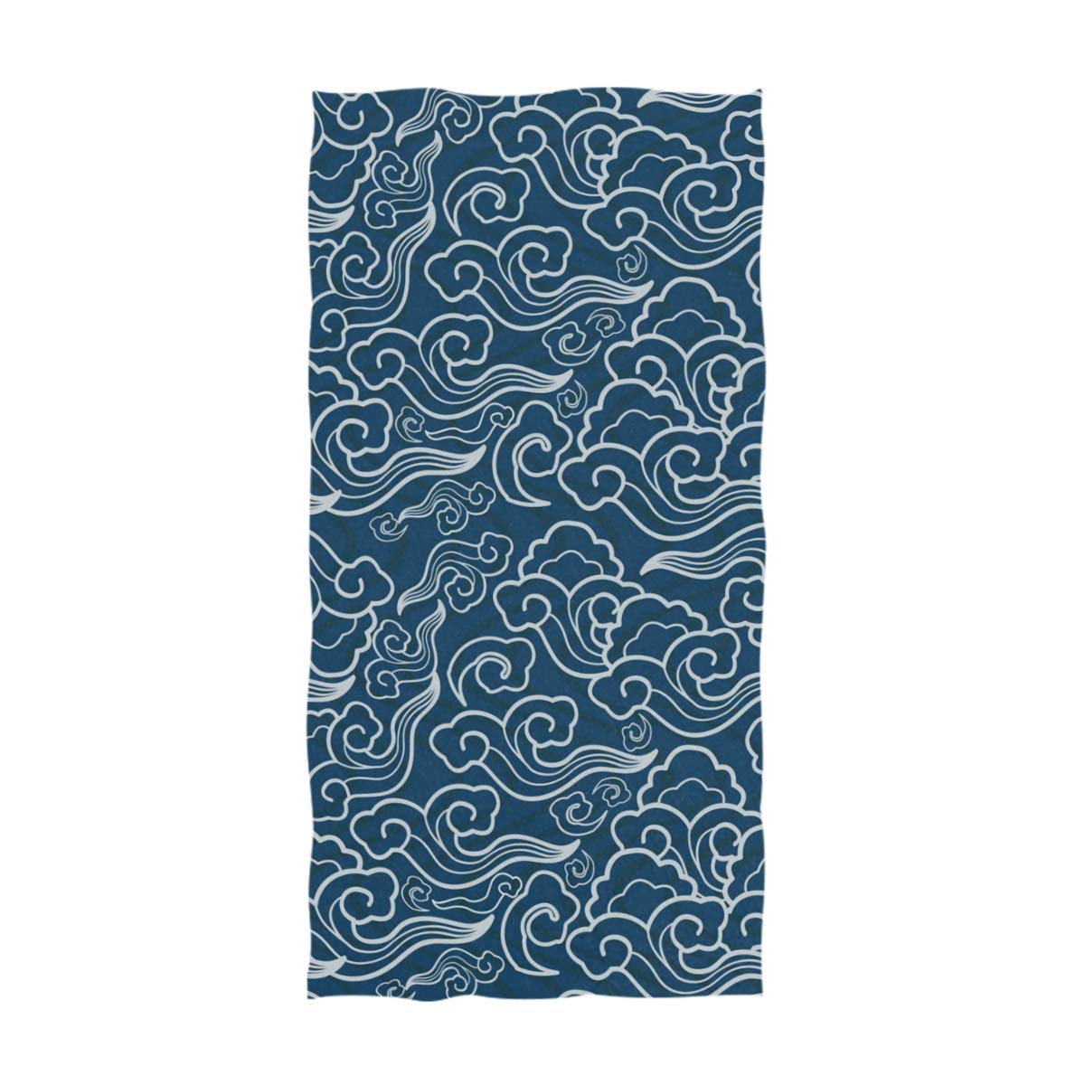 ALAZA Vintage Japanese Ocean Waves Ultra Soft Hand Towel Wash Cloths - 16