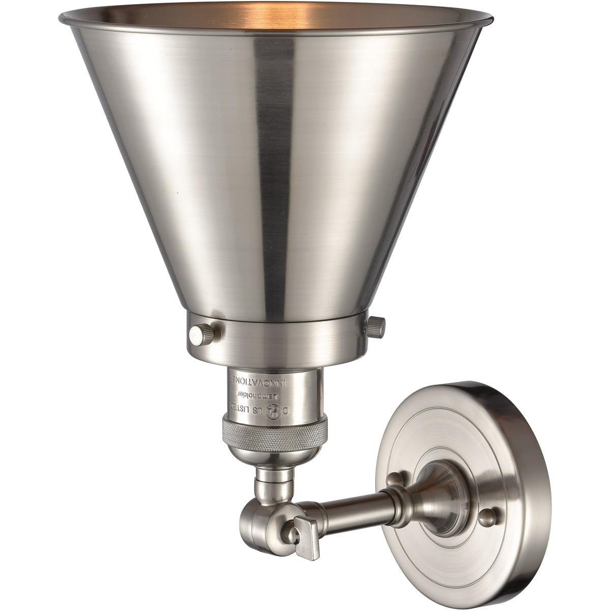 Innovations INNO203-SN-M13-SN-LED Modern LED Wall Sconce Light Fixture - Pewter, Nickel & Silver Finish - Perfect for Bedroom, Hallway & Living Room Lighting Decor