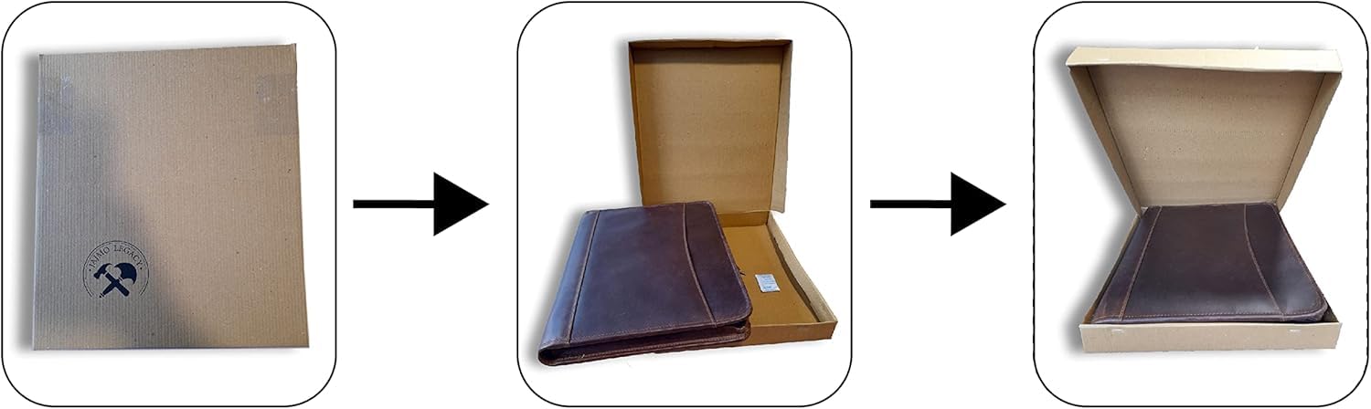 Jajmo Legacy Top Grain Leather Portfolio - Professional Business Padfolio & Document Organizer with Writing Pad for Men & Women | Perfect for Office Meetings, Interviews & Corporate Gifts