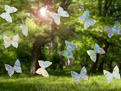 Butterfly Rainbow Window Suncatchers - Vibrant Decals & Clings for Home, Office, and Kids' Room Decor