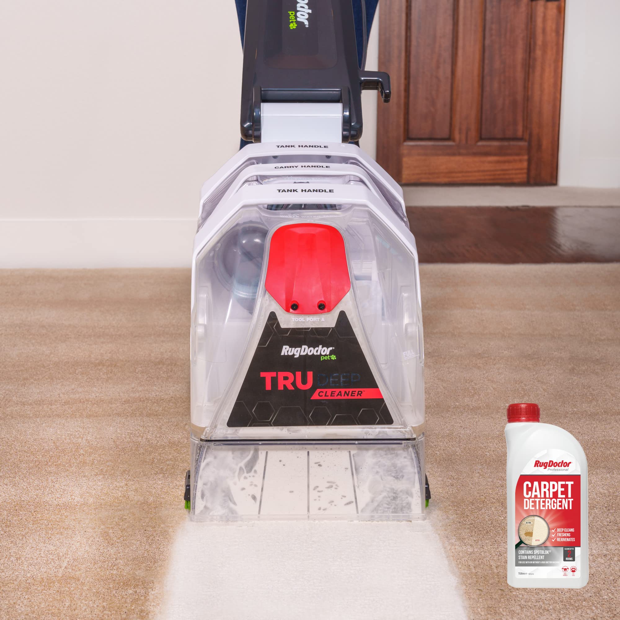 Rug Doctor Carpet Cleaner Detergent with SpotBlok Stain Prevention - 1 Liter (33.8 fl oz) for Deep Cleaning & Odor Removal - Perfect for Pets, Kids & High Traffic Areas