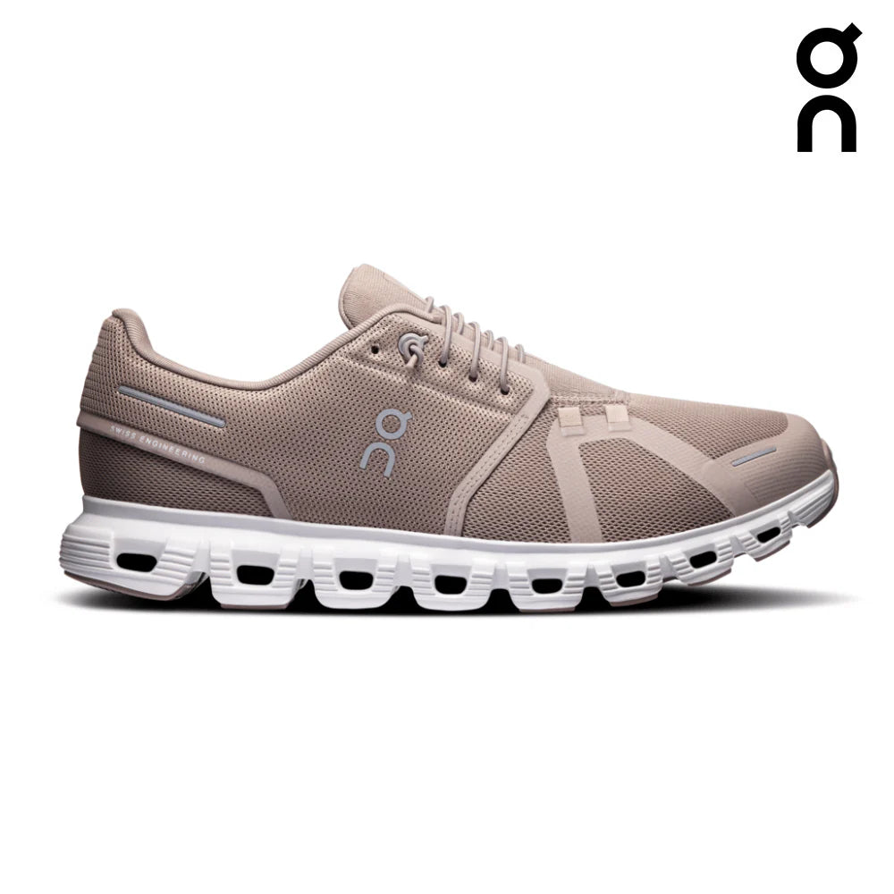 ON Men's Cloud 6 Running Shoes - Lightweight & Cushioned Sneakers for Jogging, Gym Workouts & Daily Wear (Fog/White)
