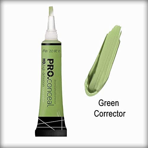 Professional HD Concealer & Corrector Combo - Orange & Green for Dark Circles & Redness | Flawless Makeup for Photography, Videos & Everyday Wear