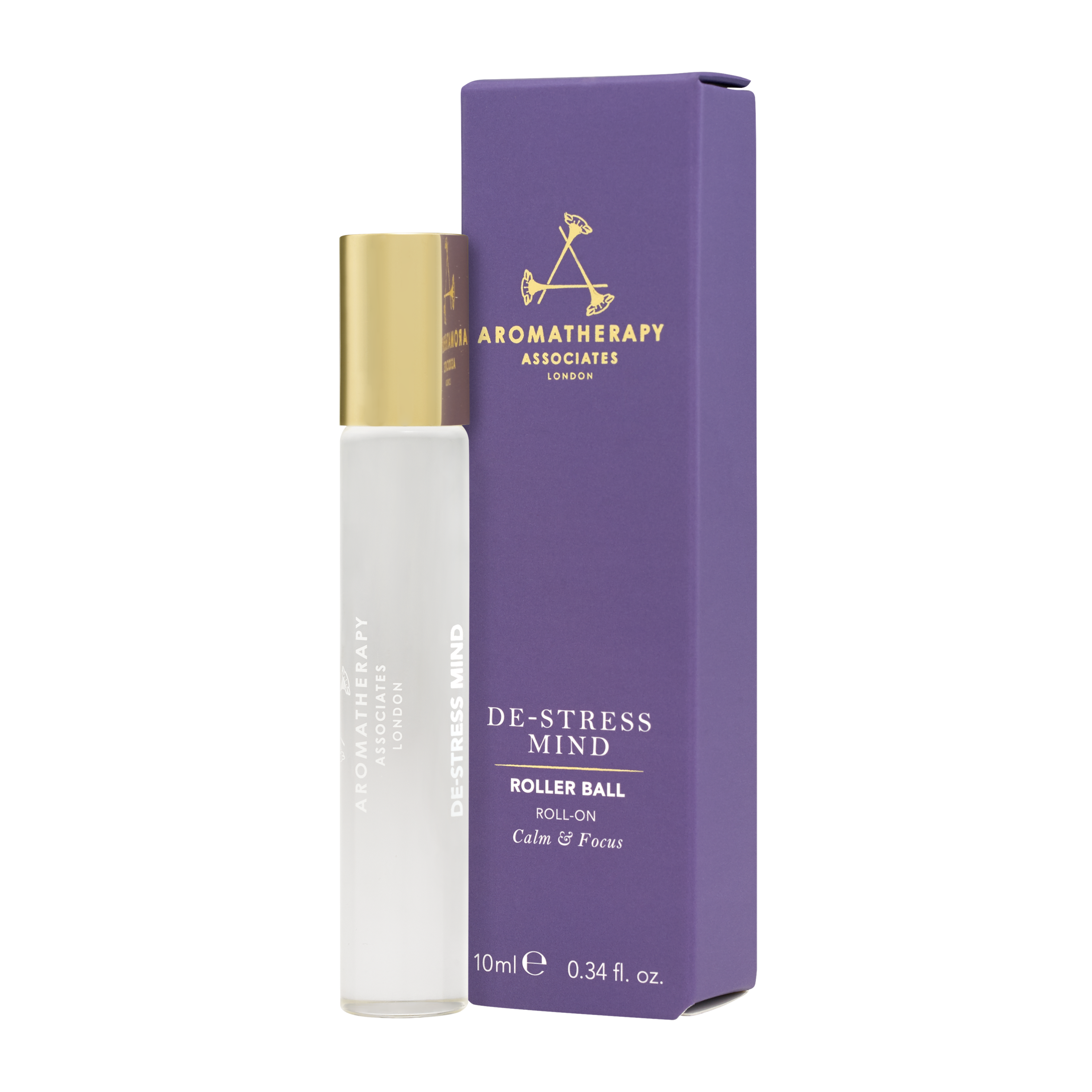 De-Stress Mind Roller Ball - Aromatherapy Essential Oil Roll-On for Anxiety Relief & Relaxation - Perfect for Home, Office & Travel Use