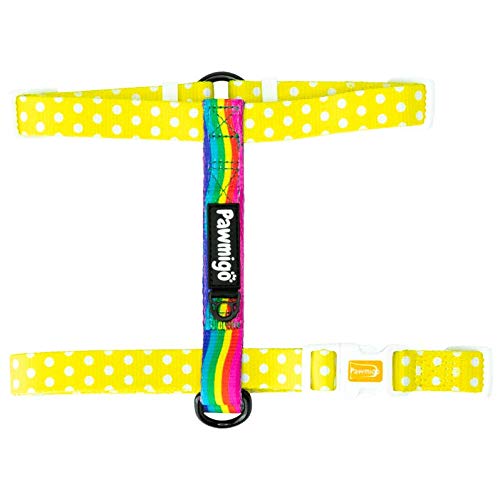 Free-Fit Step-in Dog Harness for Small & Medium Dogs - Adjustable Soft Mesh Vest with Quick Release Buckles (Pool Pawty Design) - Perfect for Walks, Beach Outings & Pet Parties