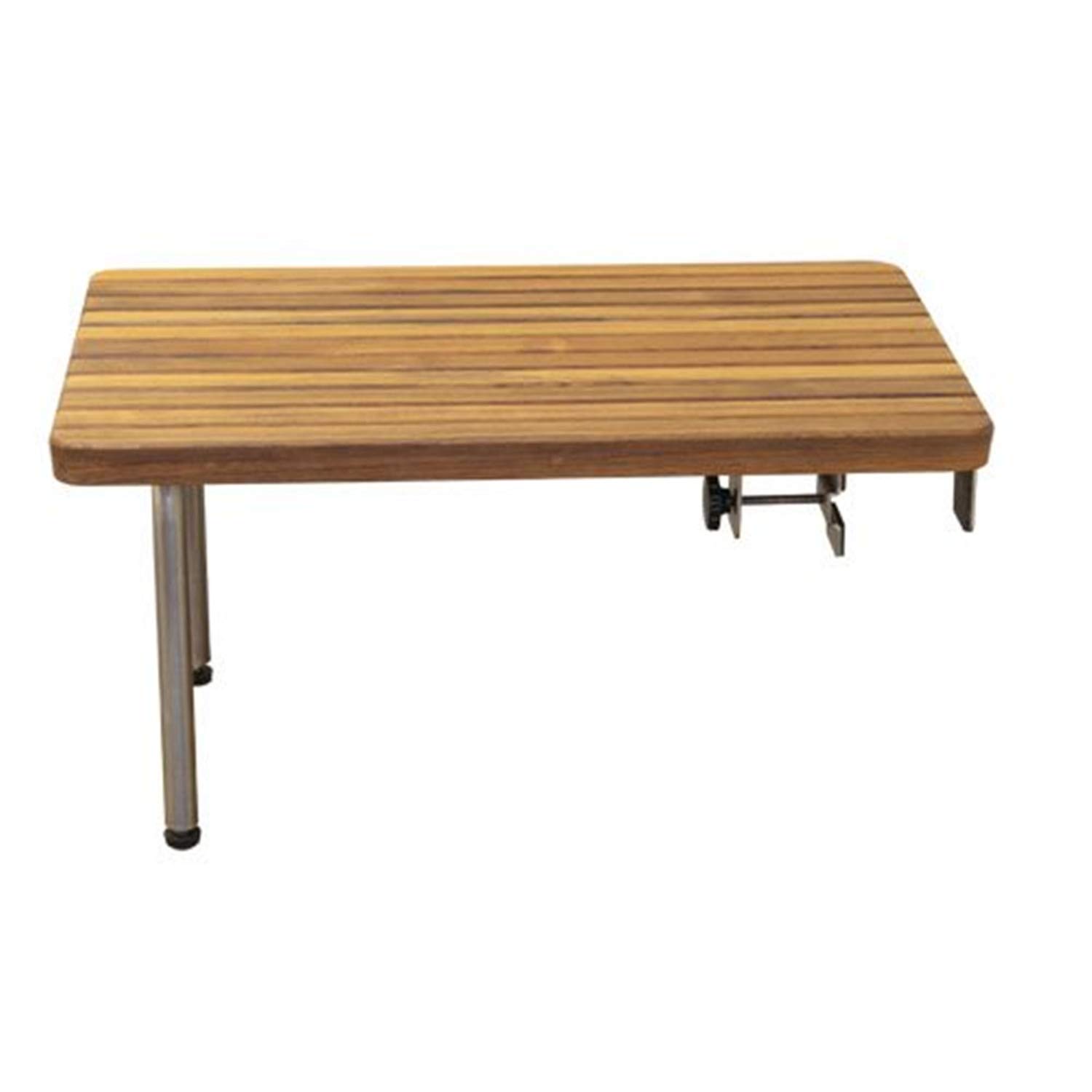 Premium Teak ADA Bathtub Bench with Adjustable Legs - Non-Slip Shower Seat for Elderly & Disabled - Bathroom Safety Accessory for Spa, Shower, and Bathtub Use