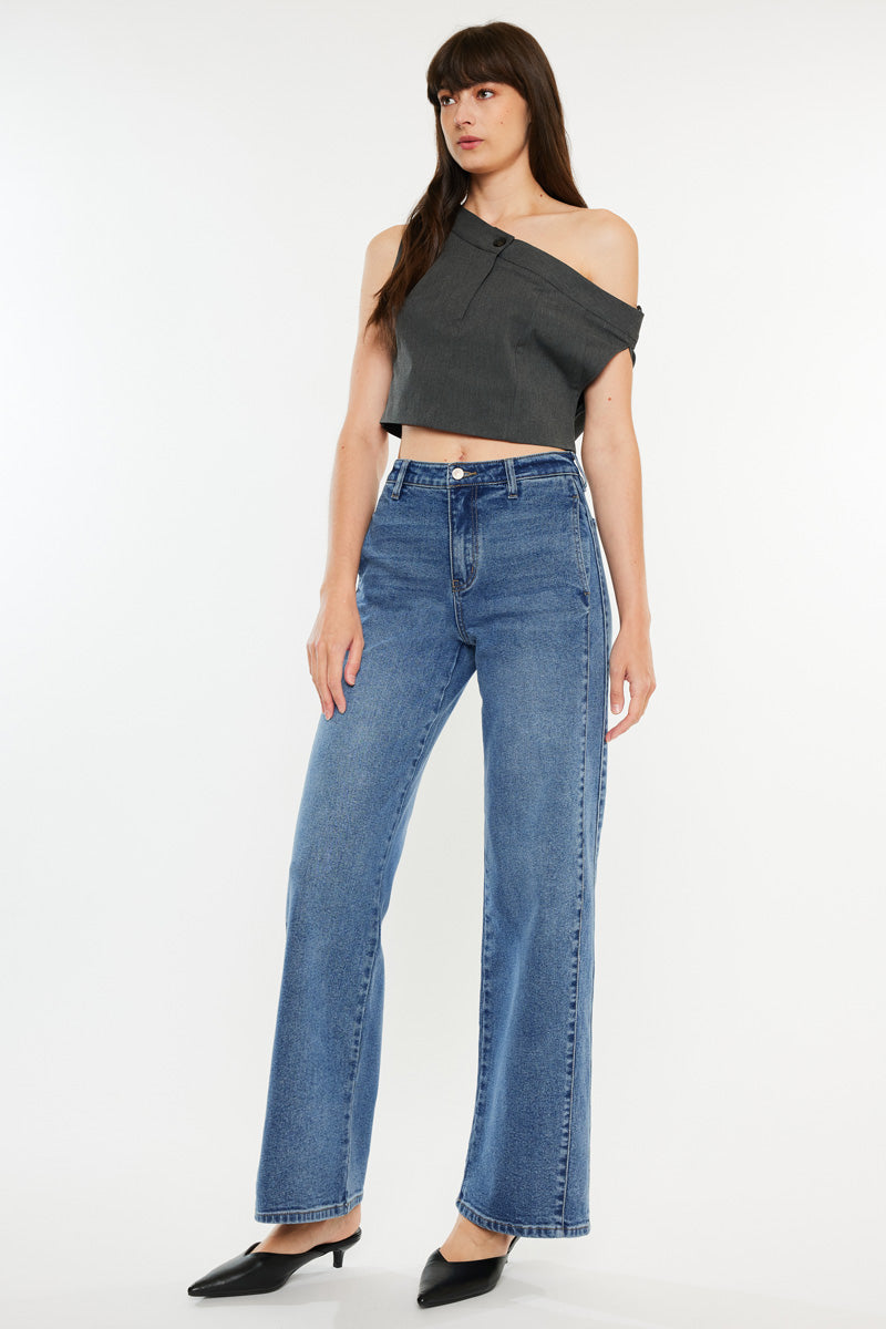 Kenya High Rise Wide Leg Flare Pants - Women's Trendy Casual Trousers for Work, Office & Everyday Wear
