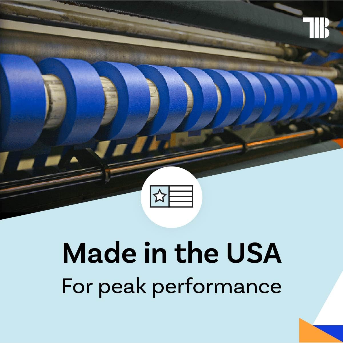 Premium Blue Painters Tape 2 Inch x 60 Yards (24 Rolls Bulk Pack) - Made in USA, No Residue, UV-Resistant for Crisp Paint Lines - Perfect for Home Painting, DIY Projects & Professional Use