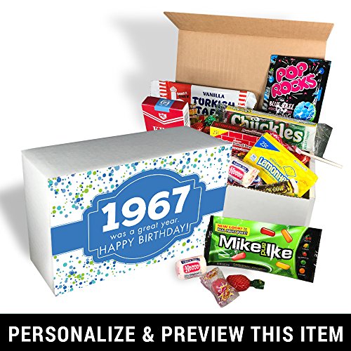 Vintage Candy Gift Box - Personalized Retro Birthday Gift with Nostalgic Sweets | Perfect for Birthday Parties, Anniversary Celebrations & Unique Party Favors