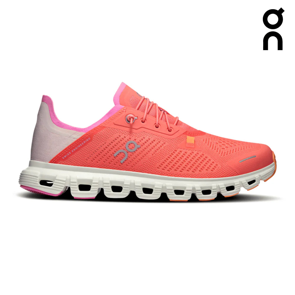 ON Women's Cloud 6 Coast Running Shoes - Lightweight & Comfortable Salmon/Pearl Color - Perfect for Jogging, Gym Workouts & Daily Walking