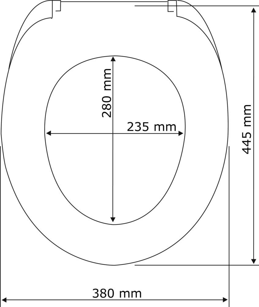 Wenko Rustproof Stainless Steel Toilet Seat with Soda-Resistant Coating, 37.5 x 44.5 x 10 cm, Multicolor - Perfect for Modern Bathrooms & High-Traffic Restrooms