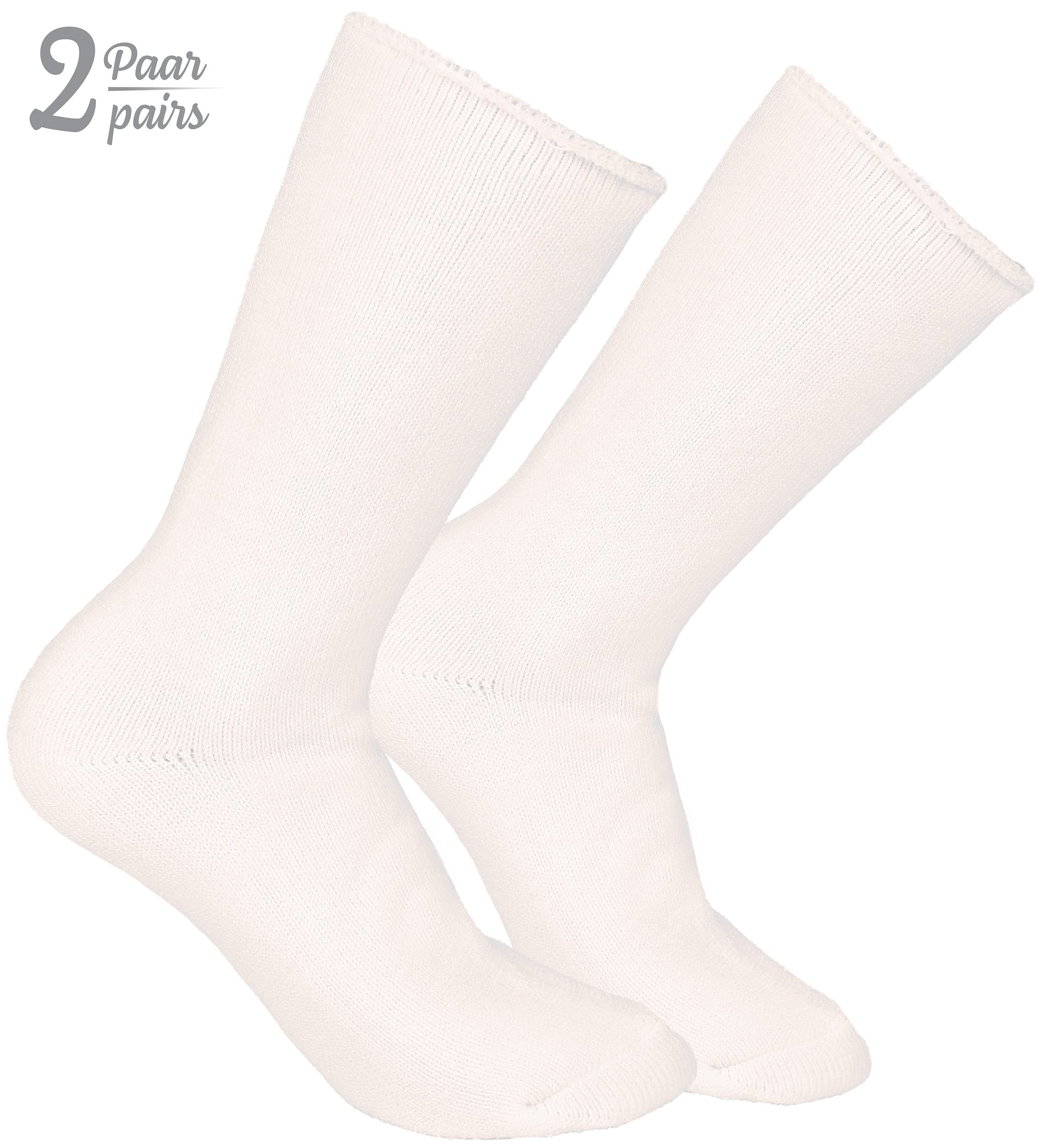 2-Pack BRUBAKER Thermal Socks for Women & Men - Ultra Warm Winter Socks with Heat-Trapping Insulation Fibers - Perfect for Cold Weather, Hiking, Skiing and Indoor Comfort