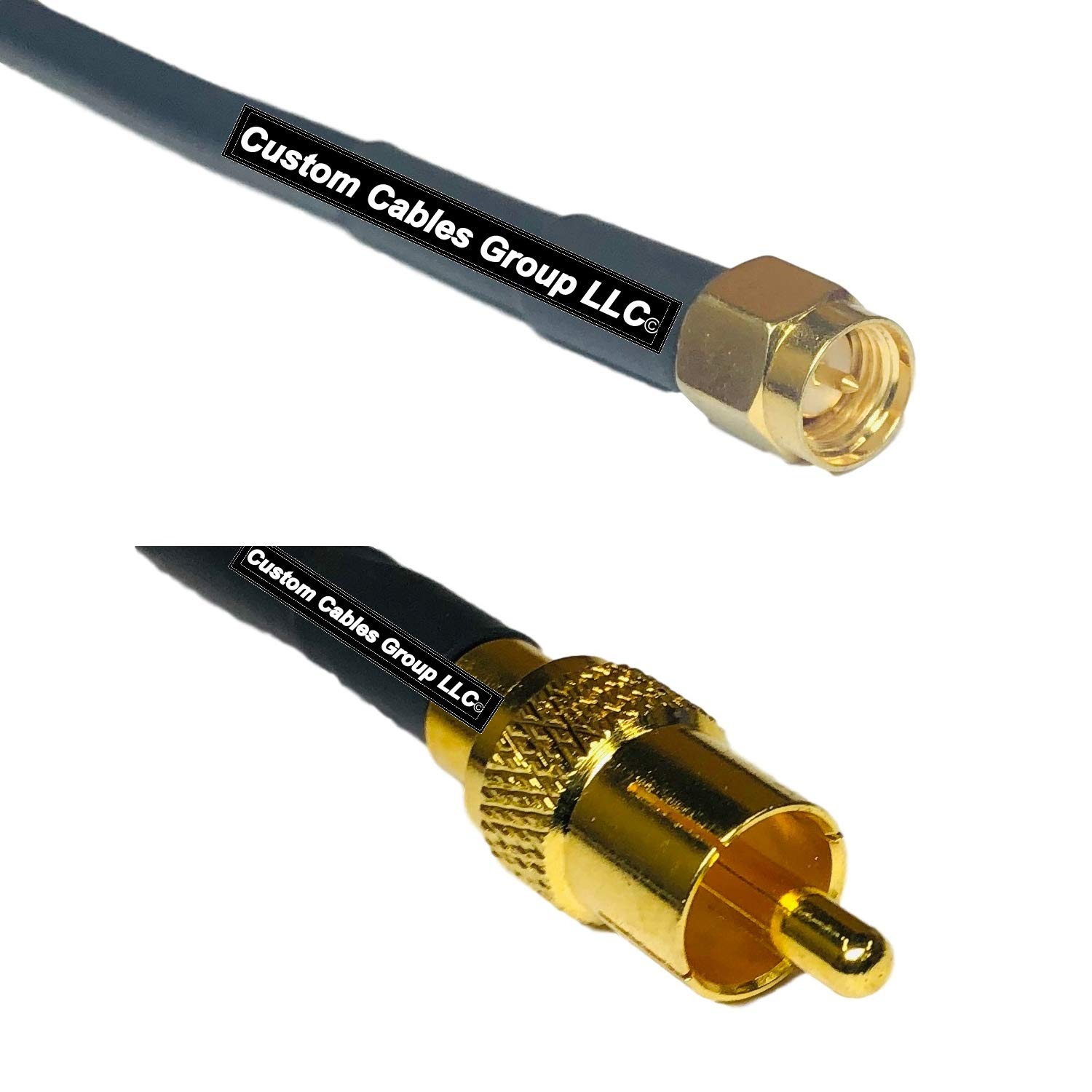 25 Feet RG58 SMA Male to RCA Male RF Pigtail Coaxial Cable - High Performance RF Coax Cable for Ham Radio, CCTV, Antenna & Audio Video Equipment