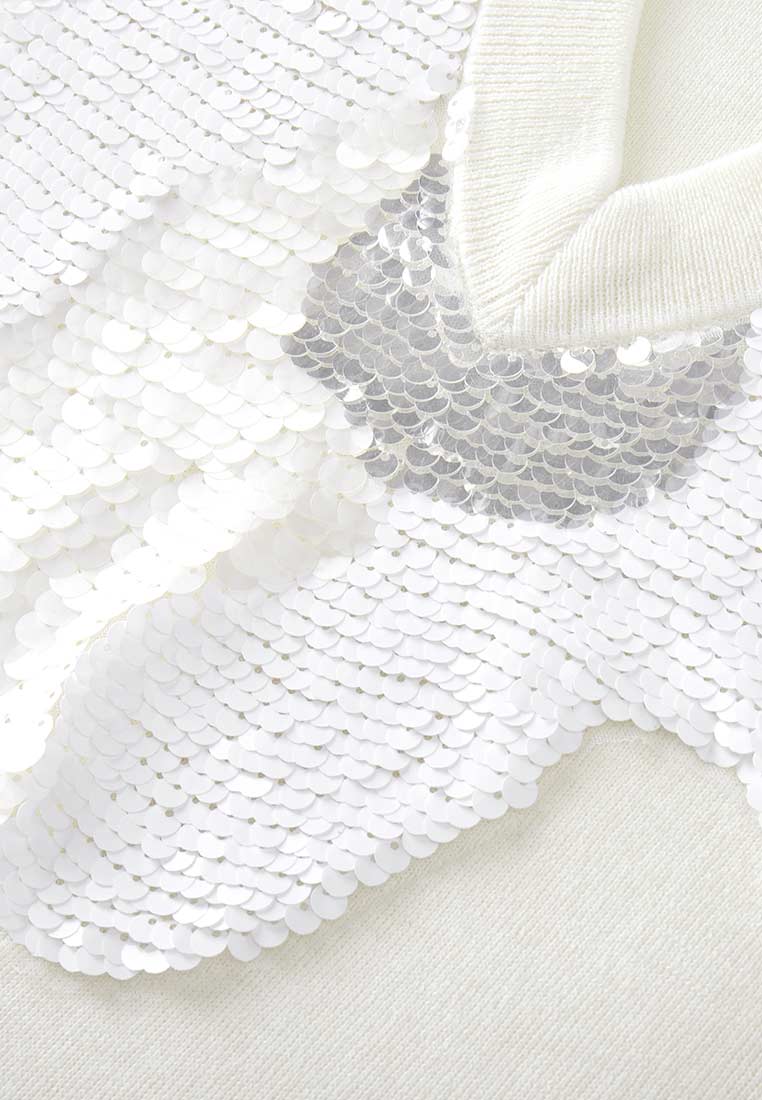 White Sequin Wool Knit Vest for Women - Elegant Sparkling Winter Sweater - Perfect for Holiday Parties, Christmas Outfits & Special Occasions