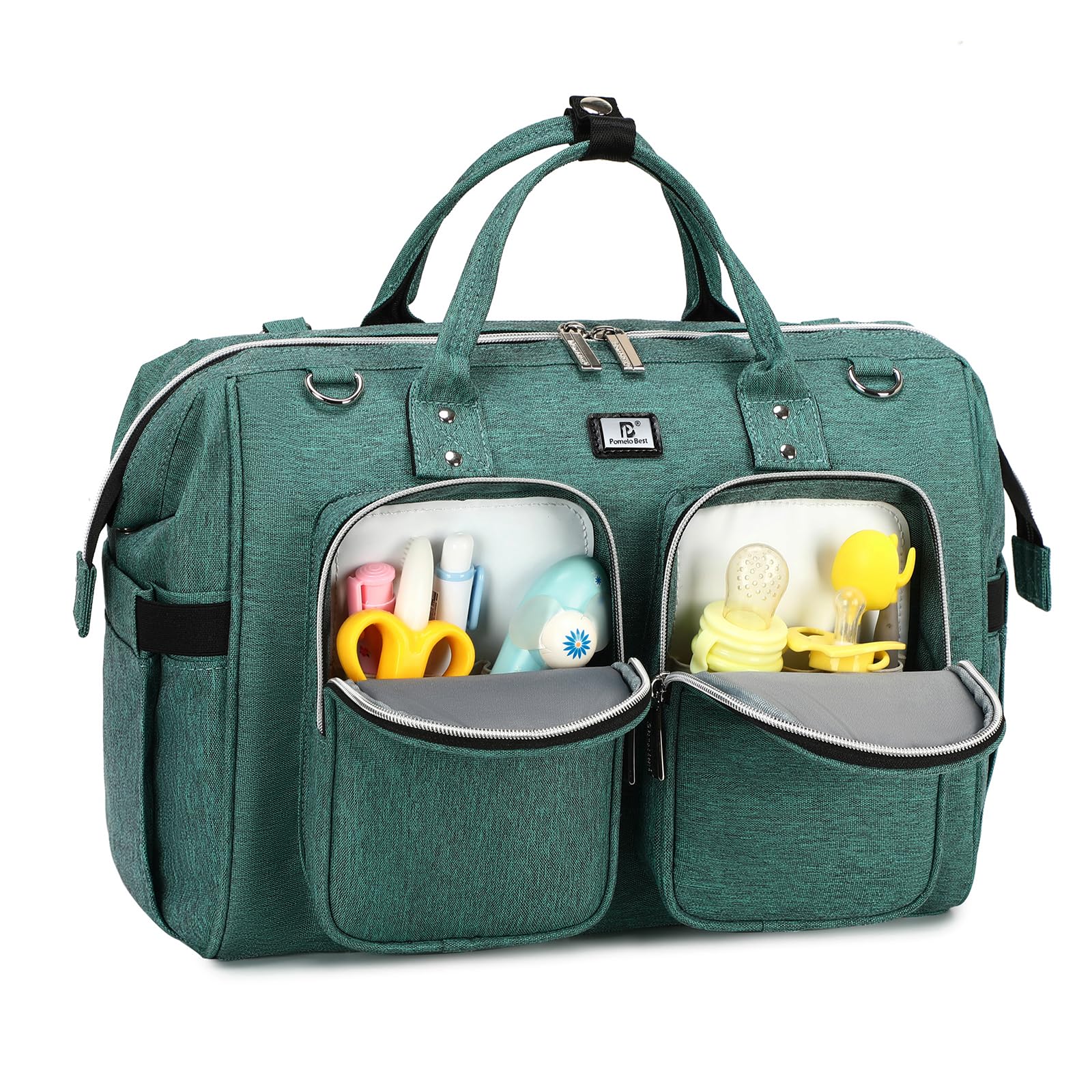 Large Unisex Diaper Bag Backpack with Changing Pad & Stroller Straps - Stylish Baby Travel Tote for Parents (Green) | Perfect for Daycare, Outings & Family Trips