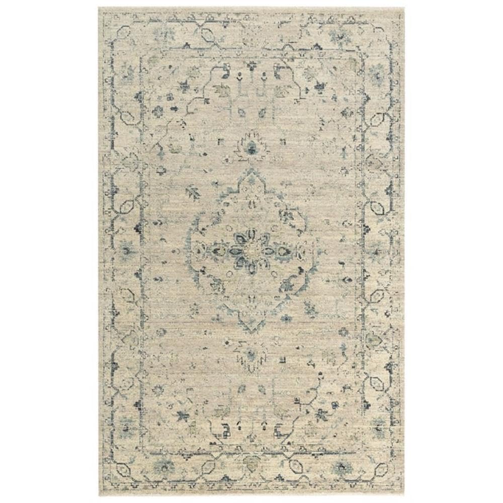 Alora Decor 9x12 Hybrid Rug - Beige Green Ivory Blue for Living Room