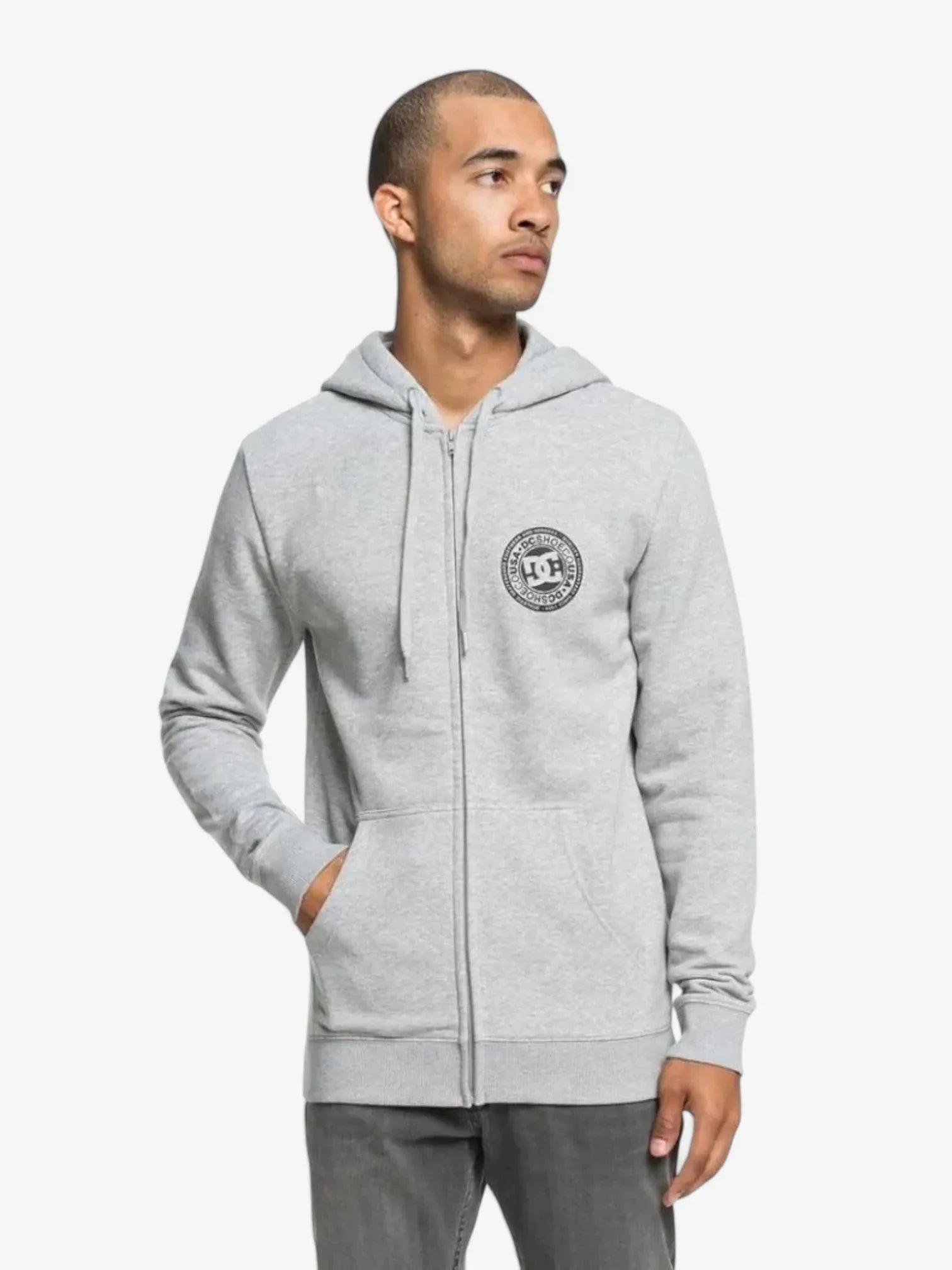 DC Corpo FB Grey Men's Jacket - Lightweight Waterproof Windbreaker for Outdoor Hiking & Urban Streetwear
