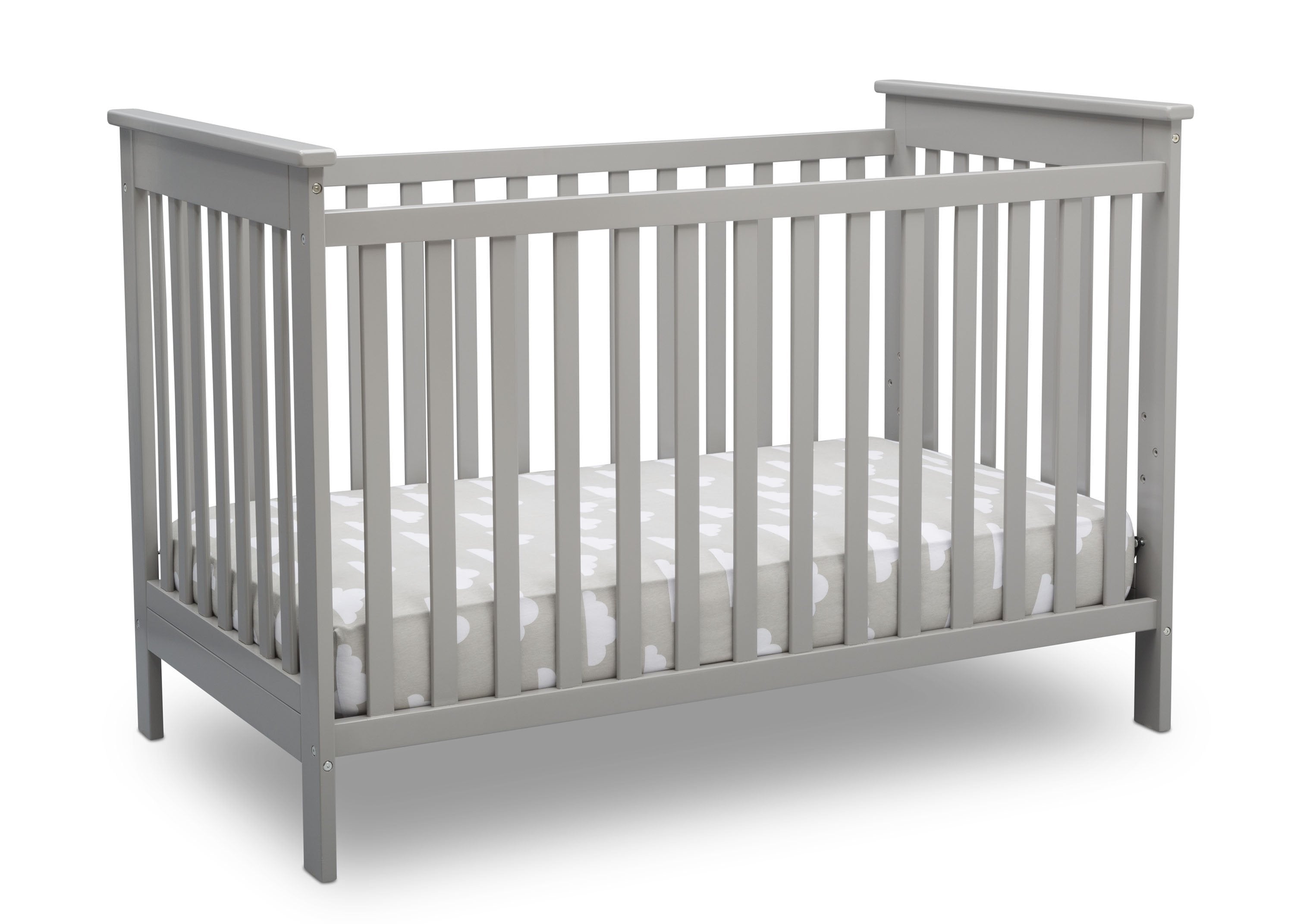 Adley 3-in-1 Convertible Baby Crib - Toddler Bed & Daybed - Safe Nursery Furniture for Newborns & Kids - Perfect for Bedrooms, Daycare & Guest Rooms