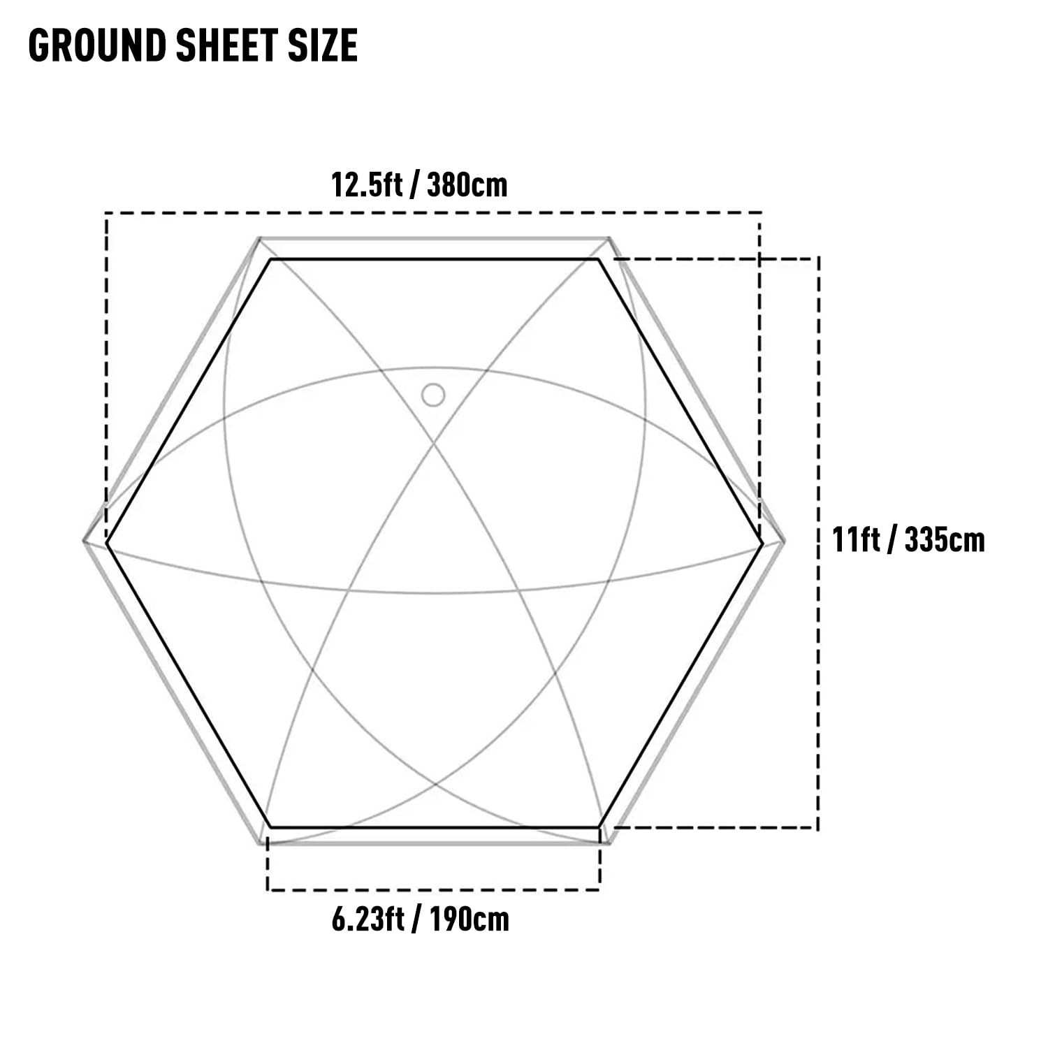 Dome X6 Series Tent Ground Sheet - Flame Retardant Removable Camping Accessory with Stove Area | Perfect for Backpacking, Hiking & Outdoor Adventures