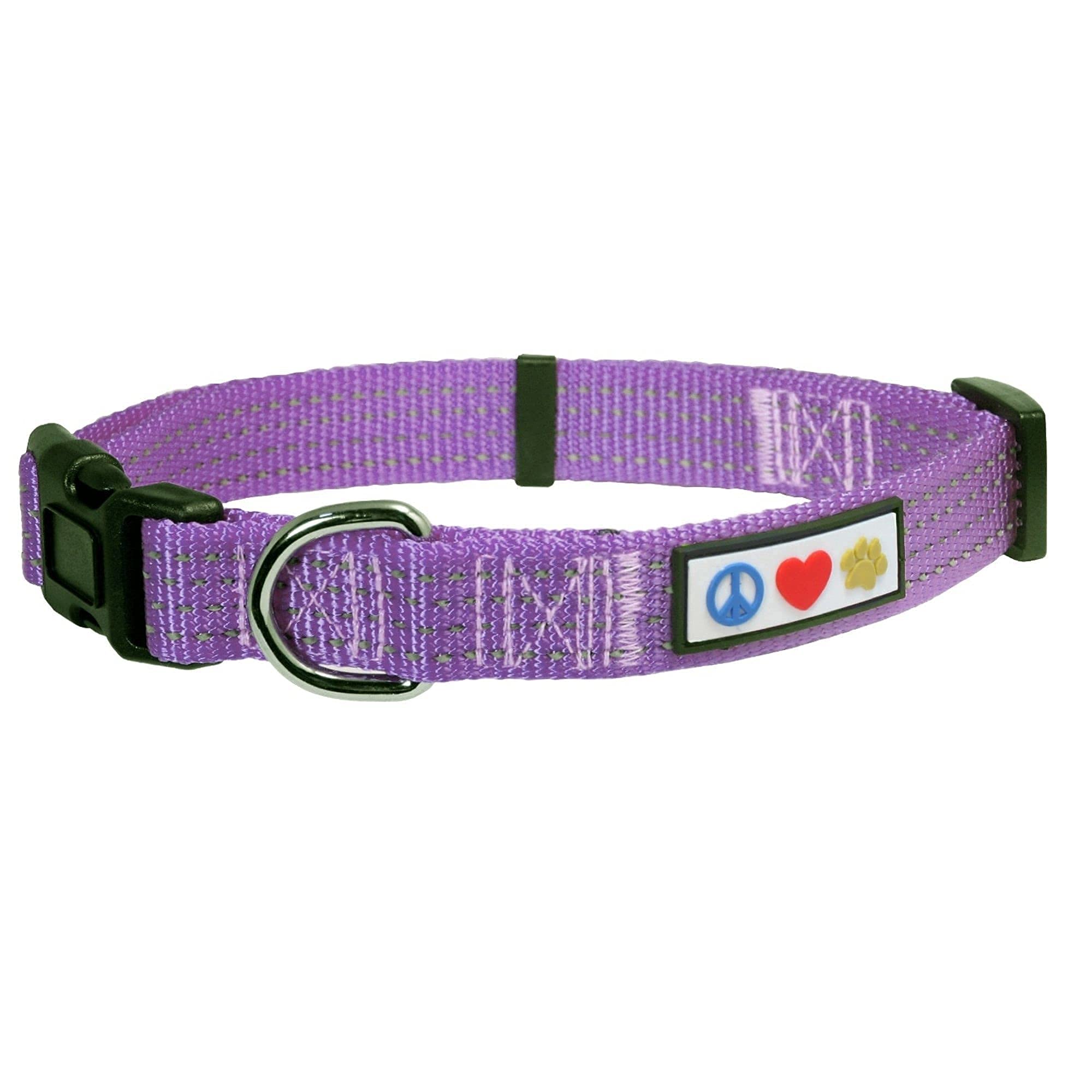 Pawtitas Value Bundle Set - Large Reflective Dog Harness & Collar in Orchid | High Visibility Safety Gear for Night Walks, Jogging, and Outdoor Adventures with Your Pet