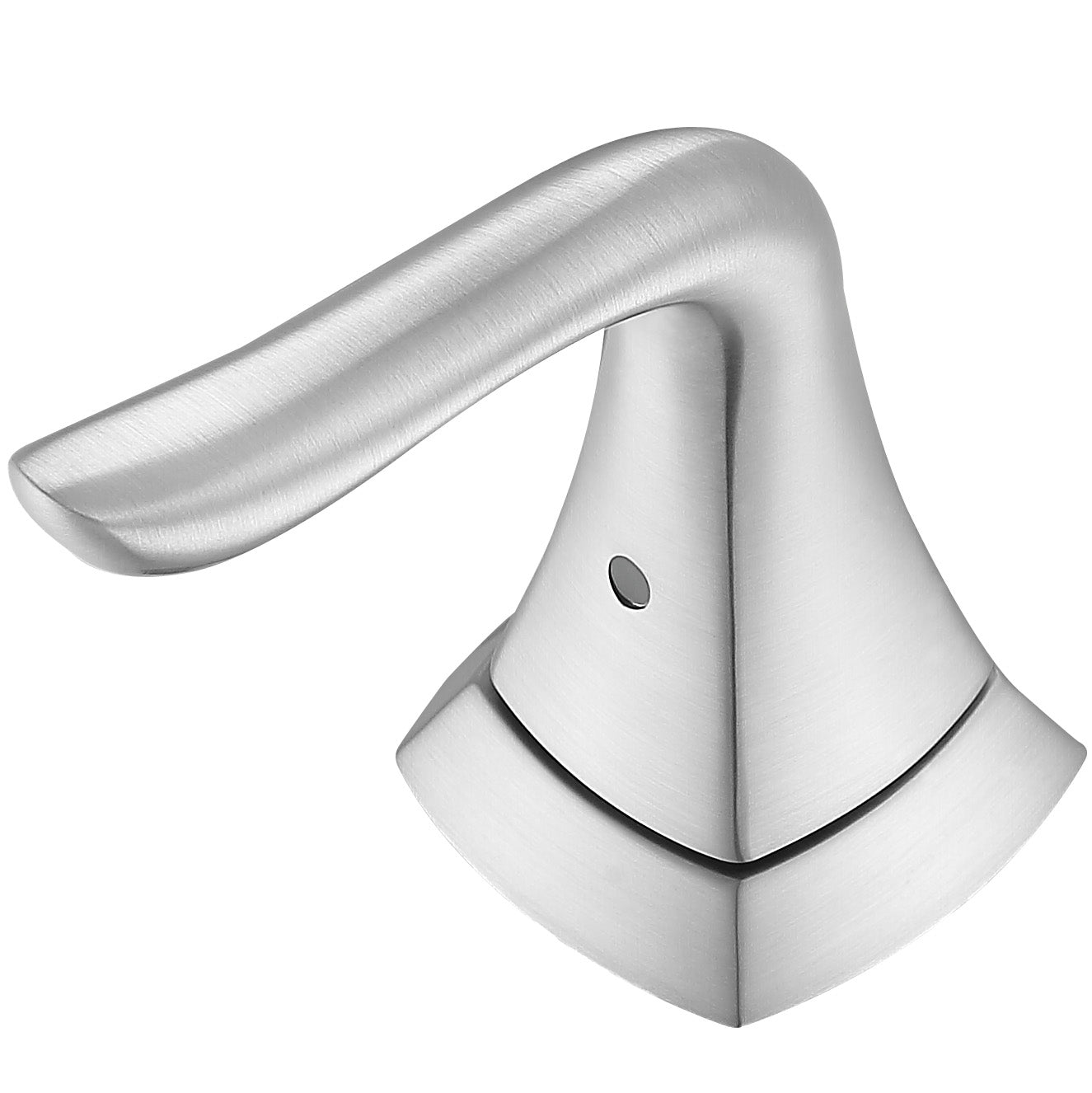 Scarlett Widespread Bathroom Faucet in Brushed Nickel Finish - Modern Waterfall Bathroom Sink Faucet for Vanity, Powder Room & Guest Bath Installation