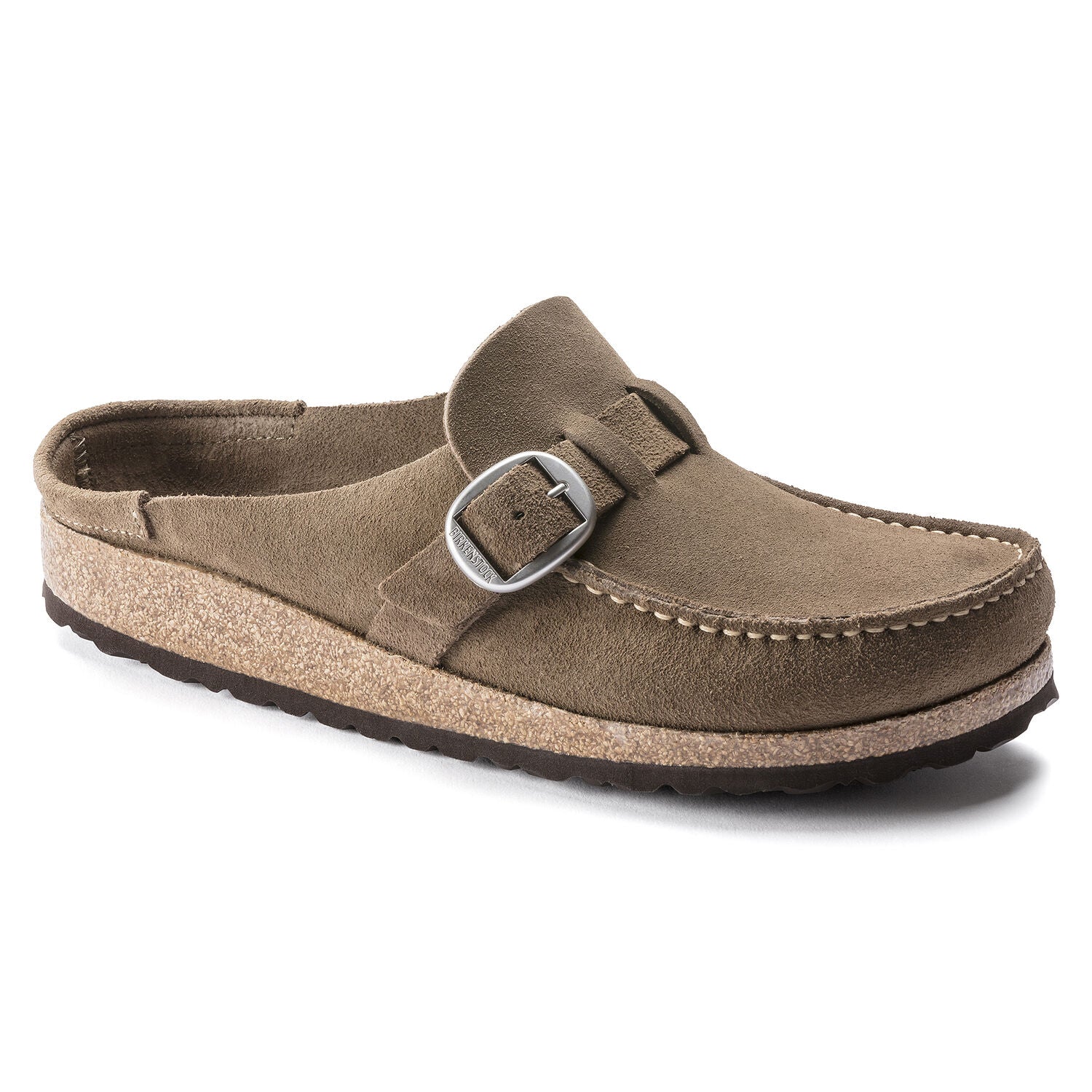 Birkenstock Buckley Suede Leather Clog in Gray Taupe - Comfortable Slip-On Shoes for Women & Men - Perfect for Home, Office & Casual Wear