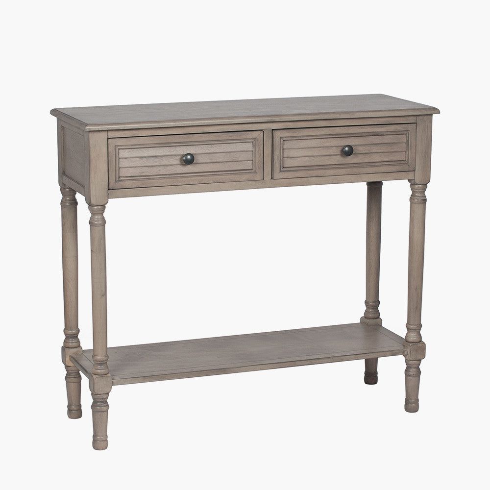 Ashwell Pine Wood Console Table with Taupe Finish - Entryway, Living Room, or Hallway Furniture for Home Decor