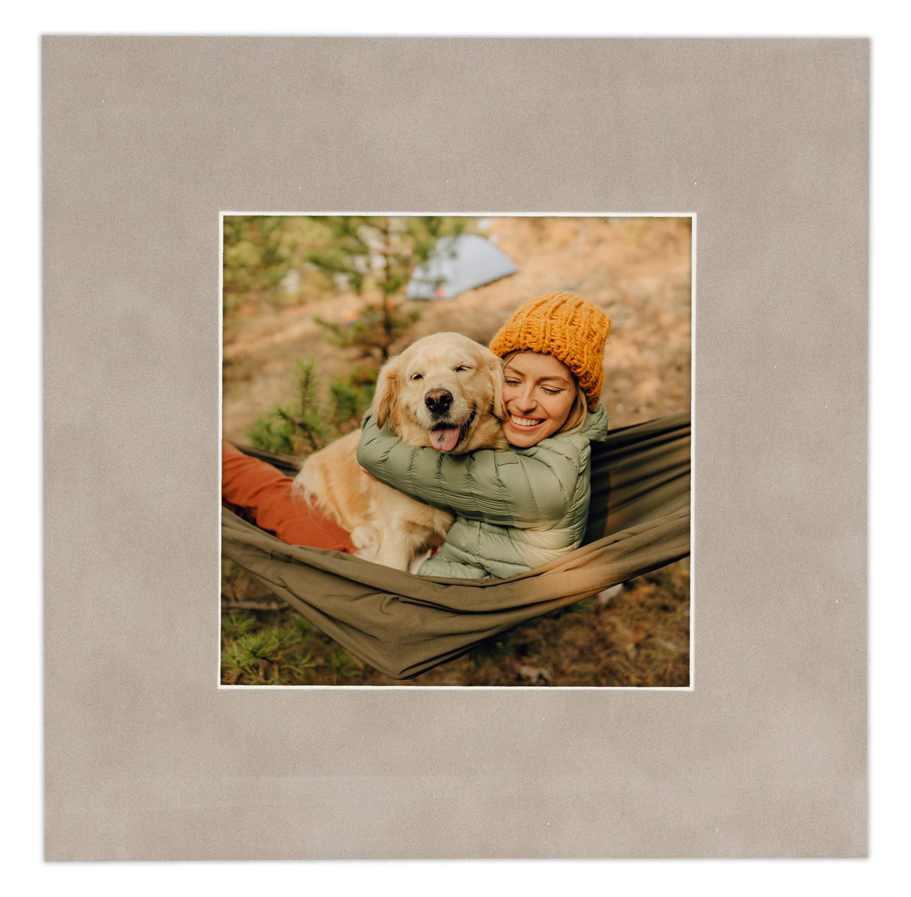 20x30 Acid-Free Light Grey Suede Precut Mat Board with Backing - Bevel Cut for 18x27 Photos - 4-Ply Thickness - Includes Crystal Clear Self-Seal Photo Mat Bag - Perfect for Picture Framing, Art Displays, and Professional Photography Presentations